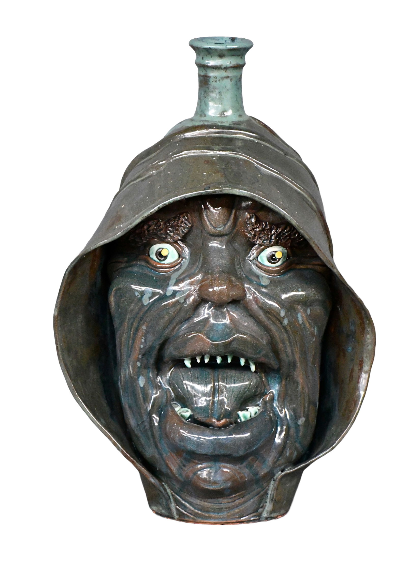 Yvette Lepley. Giant Witch Face Jug.: Yvette Lepley. Giant Witch Face Jug. #320. Signed and numbered. Mint condition. 19" h. Est. $200-400. Ship: $200 Please Read Before You Bid: By registering for and/or placing a bid in any Slotin