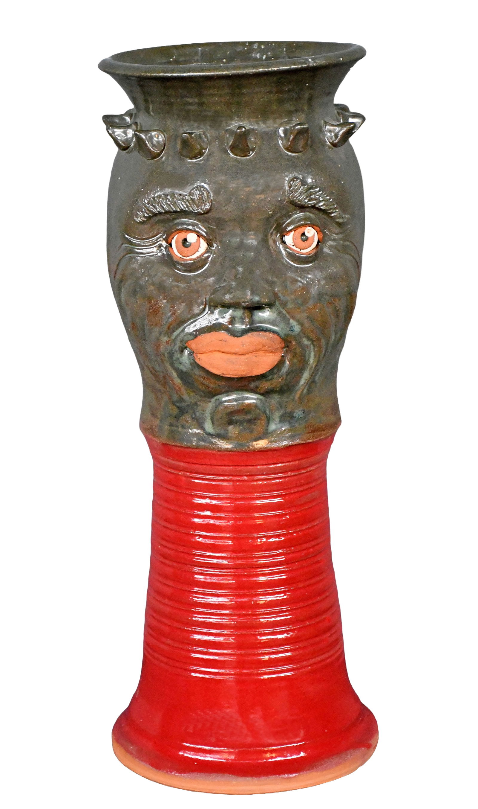 Yvette Lepley. Statue of Liberty Jardiniere.: Yvette Lepley. Statue of Liberty Jardiniere. 2009. Signed and dated. Mint condition. 18" h. Est. $100-200. Ship: $150 Please Read Before You Bid: By registering for and/or placing a bid in any