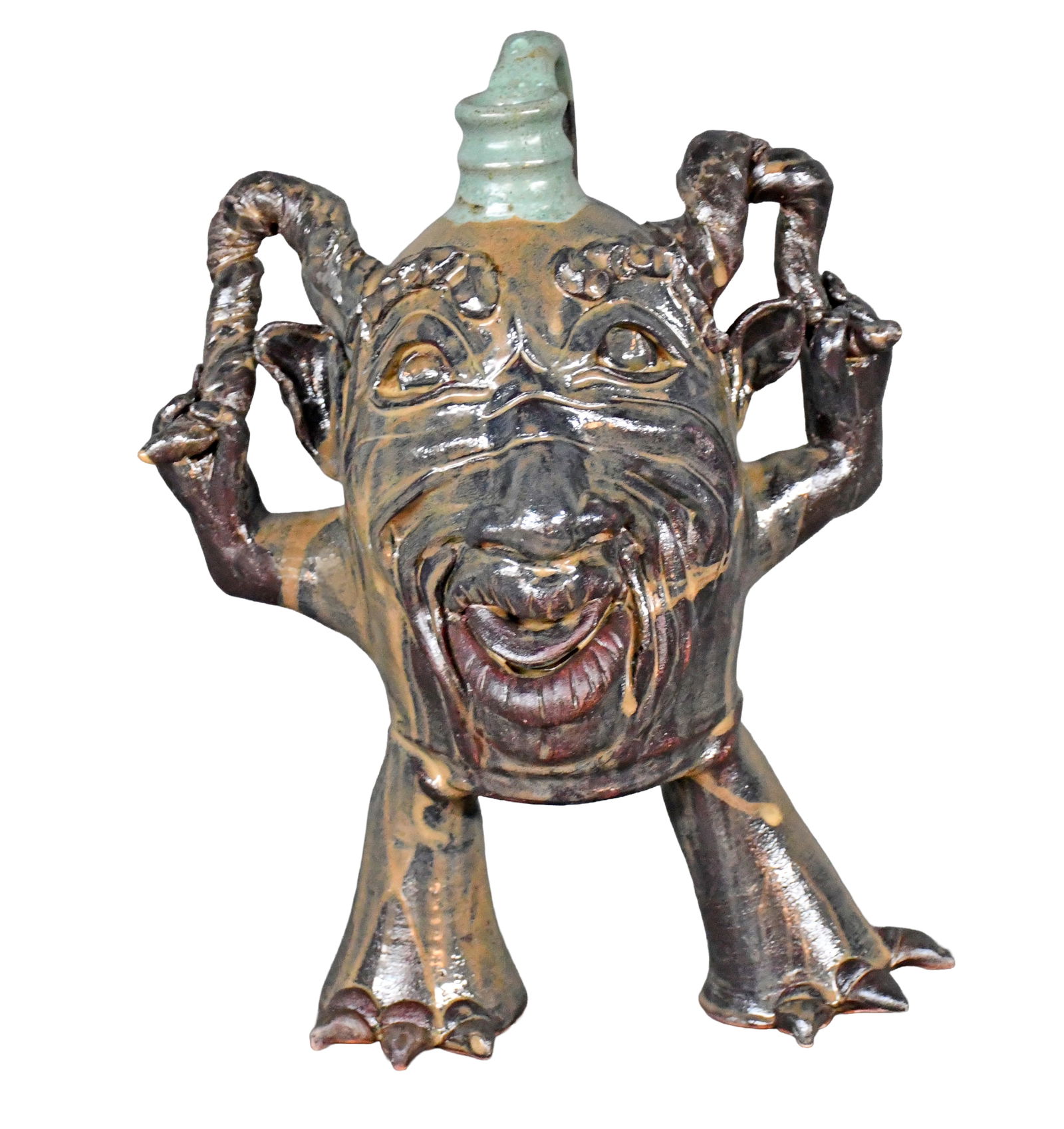 Yvette Lepley. Figural Devil Jug.: Yvette Lepley. Figural Devil Jug. #346. Signed and numbered. Mint condition. 12" h. Est. $100-200. Ship: $75 Please Read Before You Bid: By registering for and/or placing a bid in any Slotin