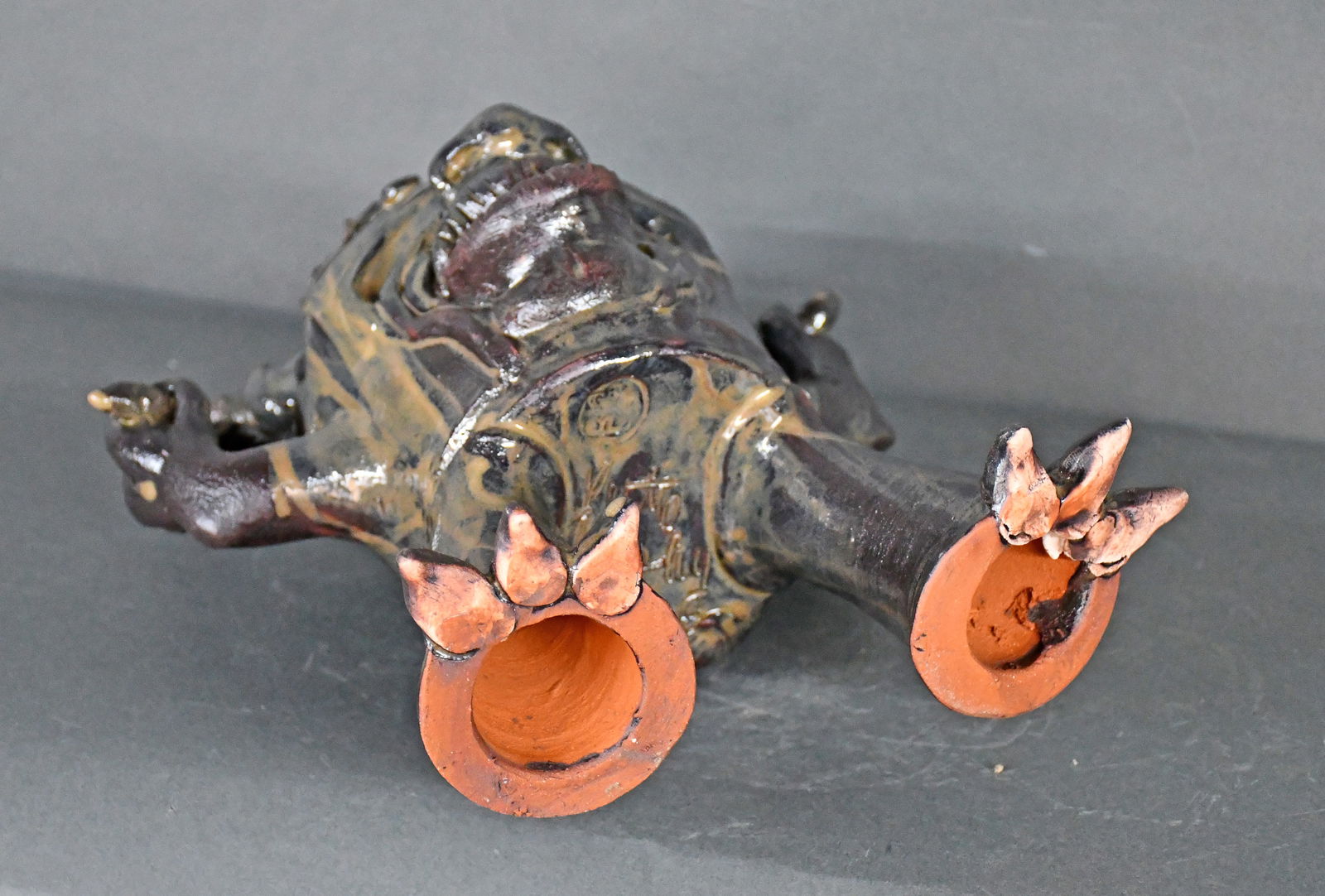 Yvette Lepley. Figural Devil Jug. - 3