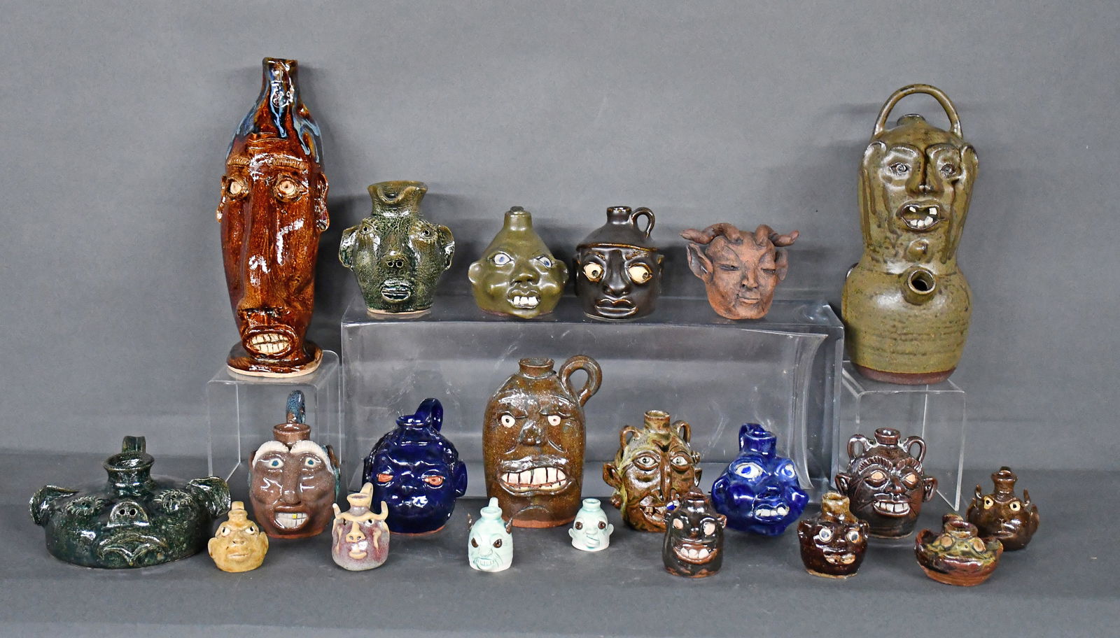 Armfield, Rogers, Hewell, Cooper, Myers, Lepley, Turpine. 21 Mini Face Jugs. (1 of 2)