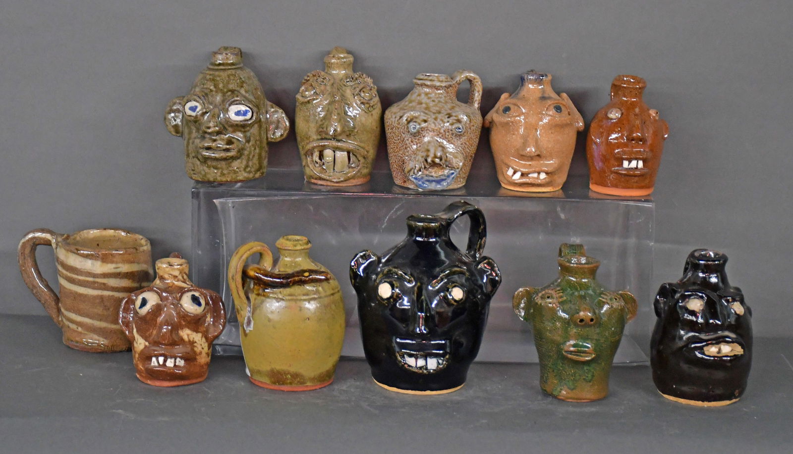 Moore, Craig, Fleming, Bayne, Rogers, Ferguson. 11 Half-Pint Face Jugs. (1 of 2)