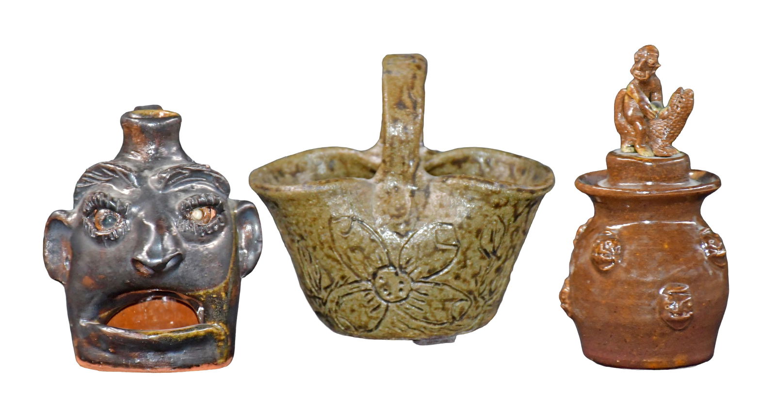C. Brown, Lambert, Grace Hewell. 3 Pottery Pieces. (1 of 4)