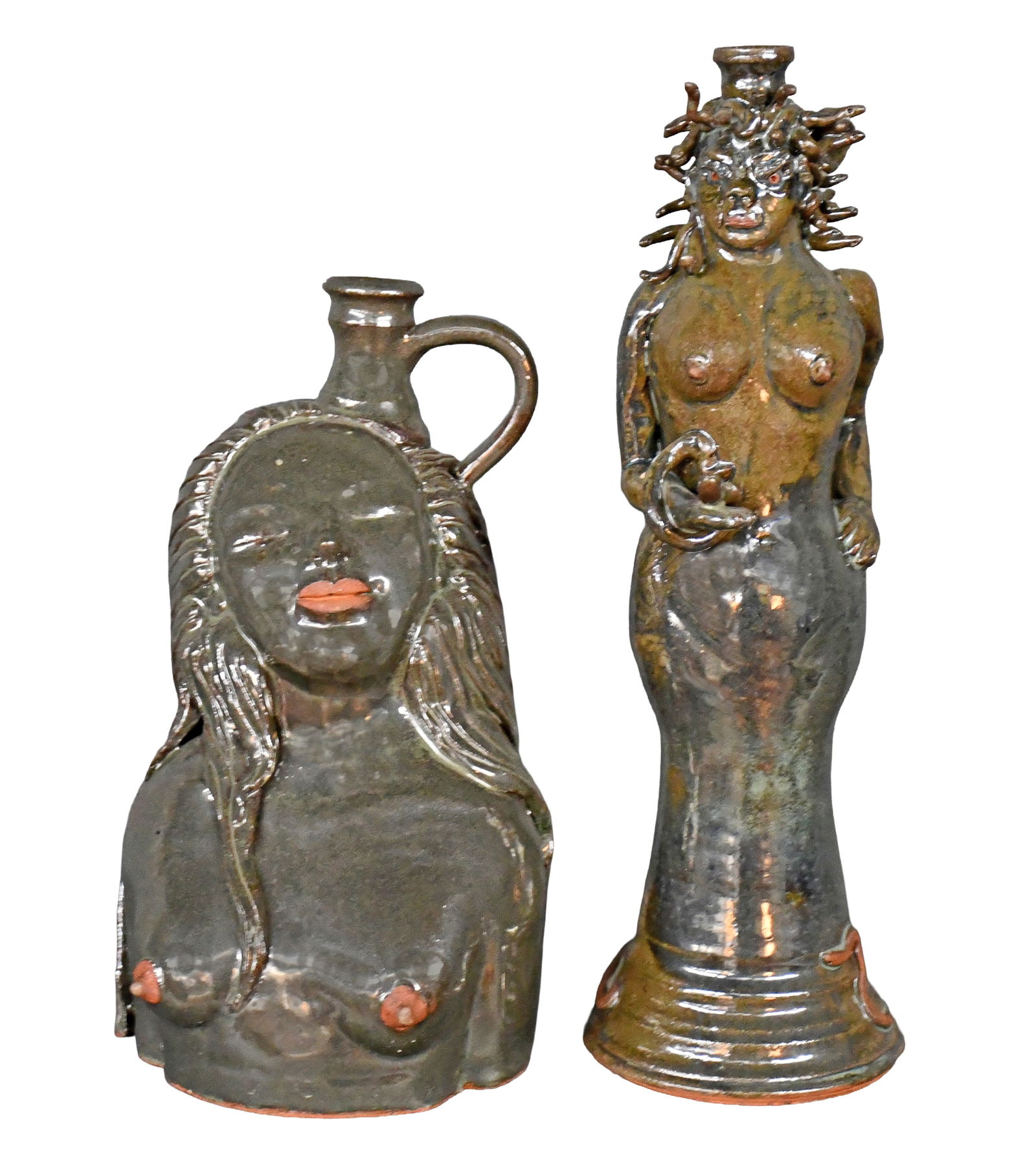 Yvette Lepley. Female Bust and Medusa Jugs. (1 of 5)