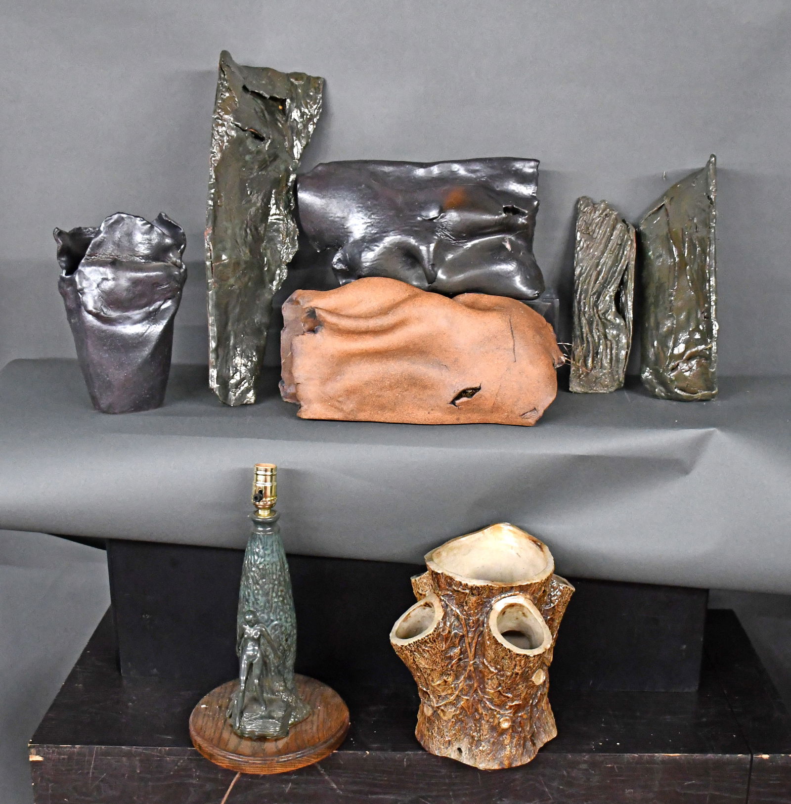 Brown Steedly. 4 Pottery Hanging Shelves & Other Works. (1 of 4)