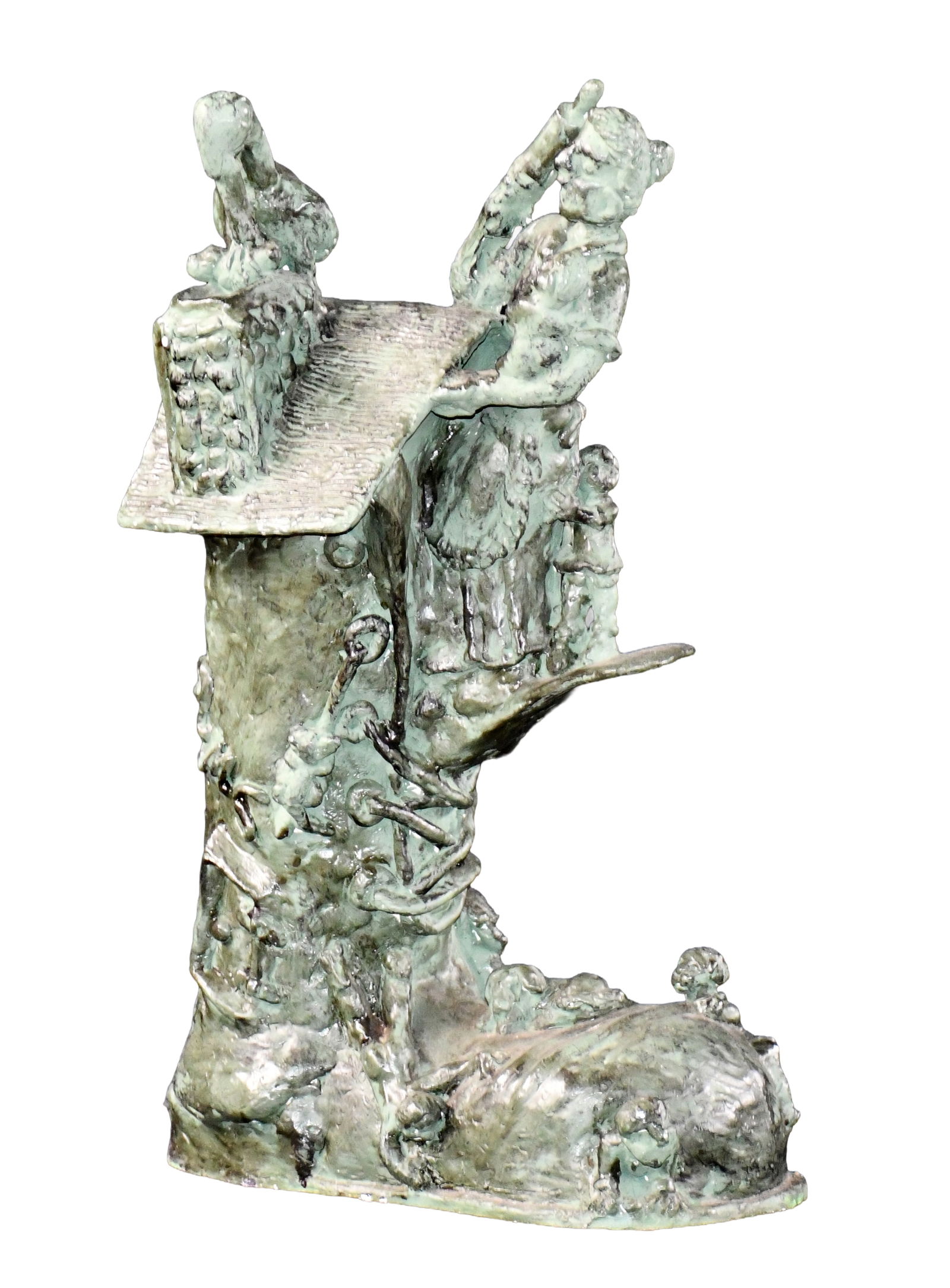 Romaine Samworth. Enough Is Enough.: Romaine Samworth. Enough Is Enough. Not signed. Hydrocal with bronze finish. Great condition. 19" h. Est. $100-200. Buyer is responsible for shipping. Please Read Before You Bid: By registering