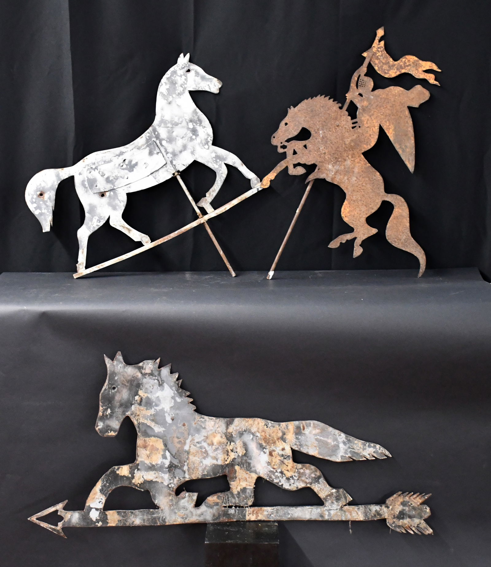 Three Horse Weathervanes. (1 of 5)