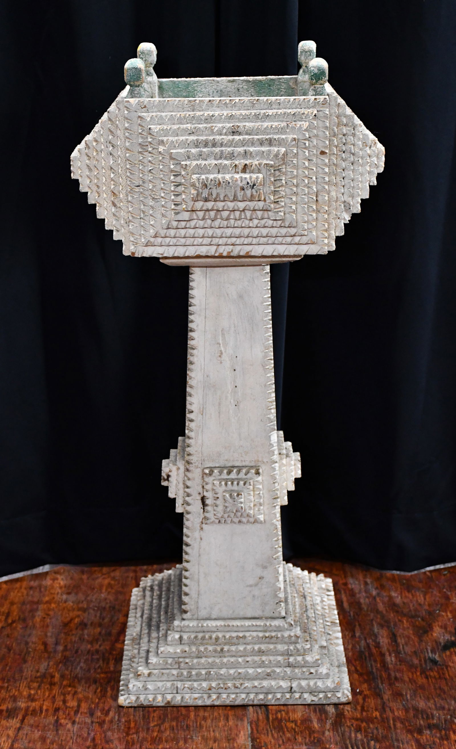 Tramp Art Plant Stand. (1 of 4)