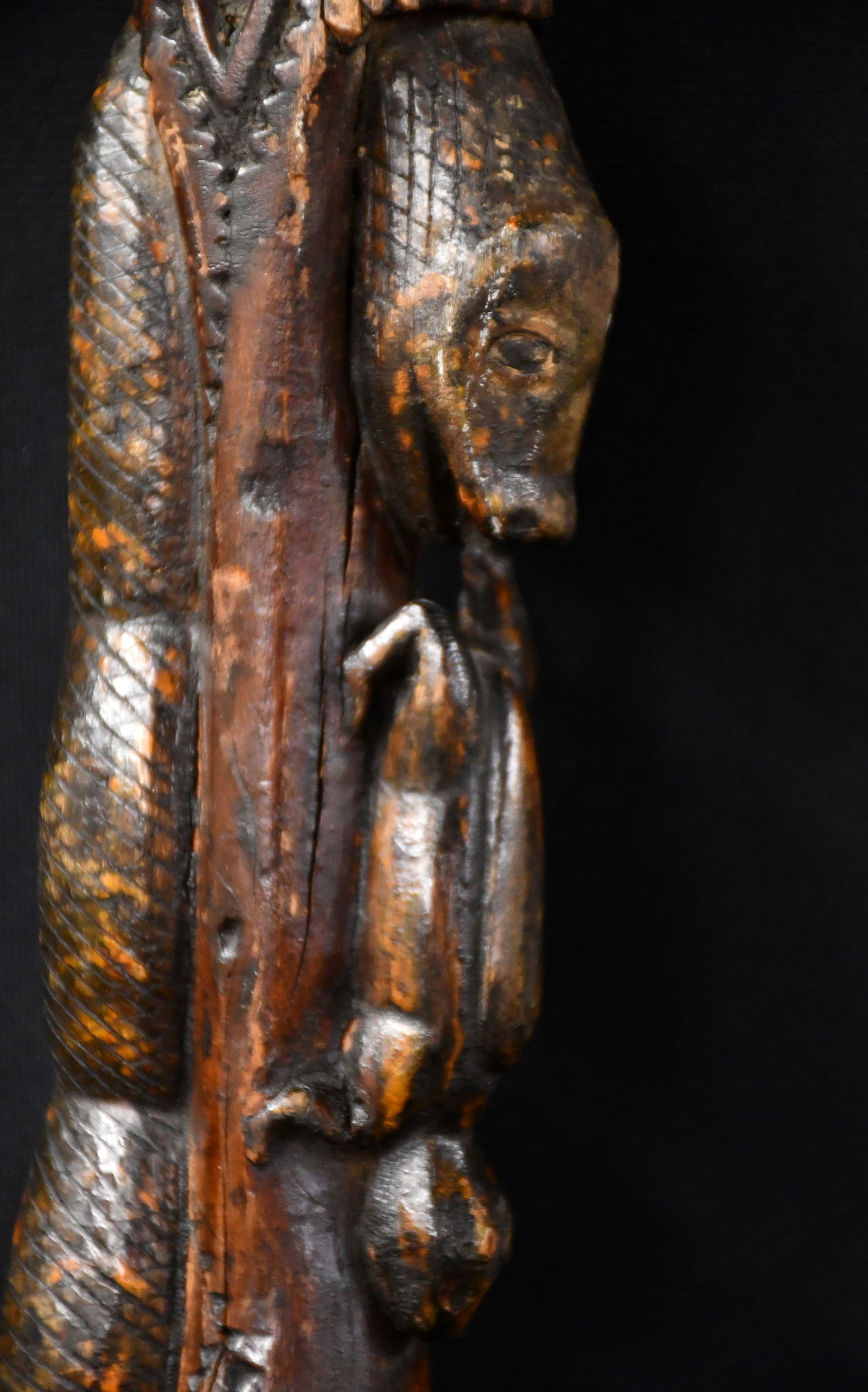 Snake Eating Frog Cane. - 2