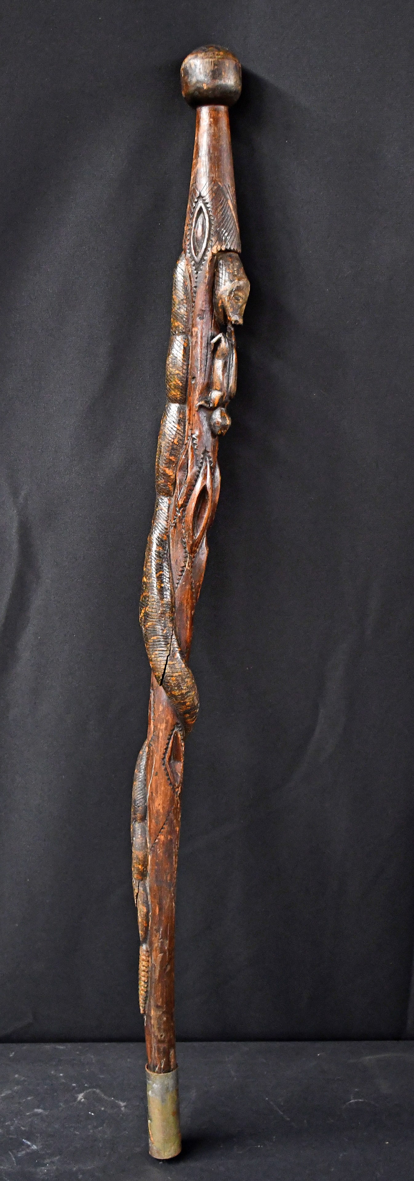 Snake Eating Frog Cane. - 3