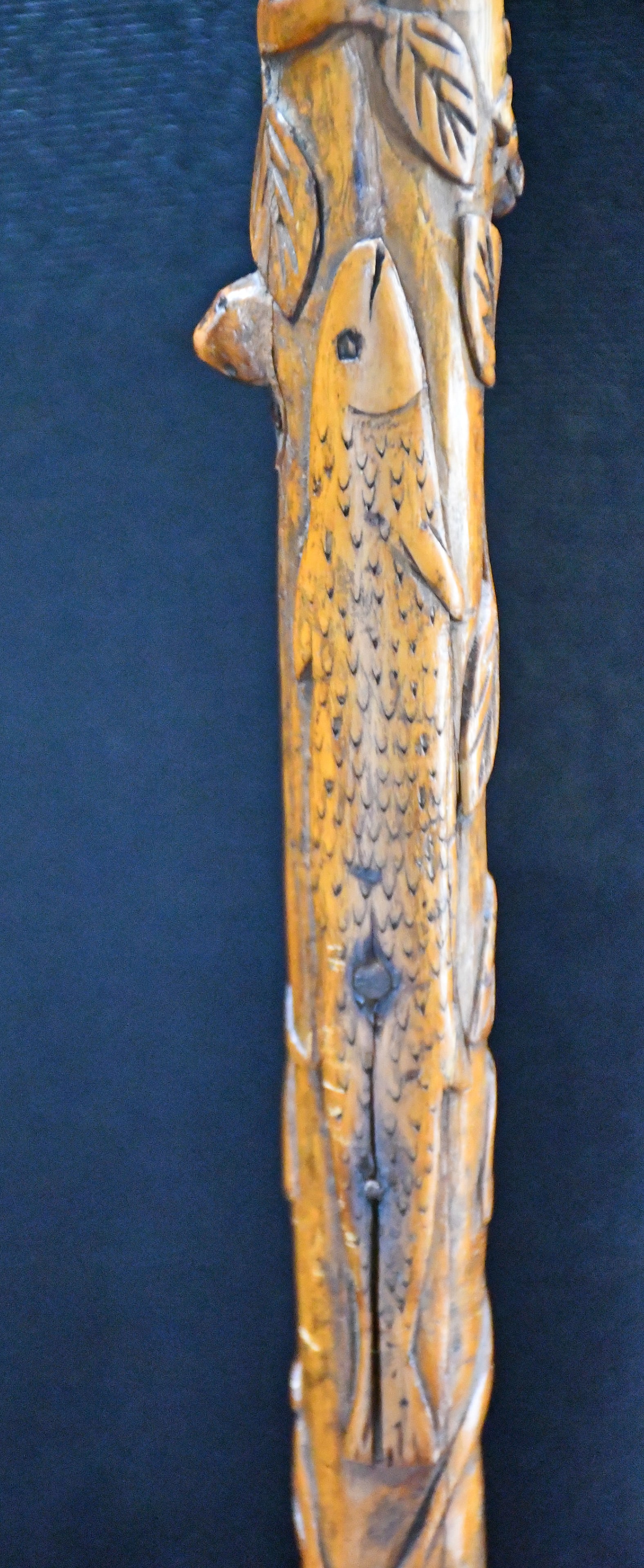 H.P. Olsen. Highly Carved Duck Head Cane. - 6