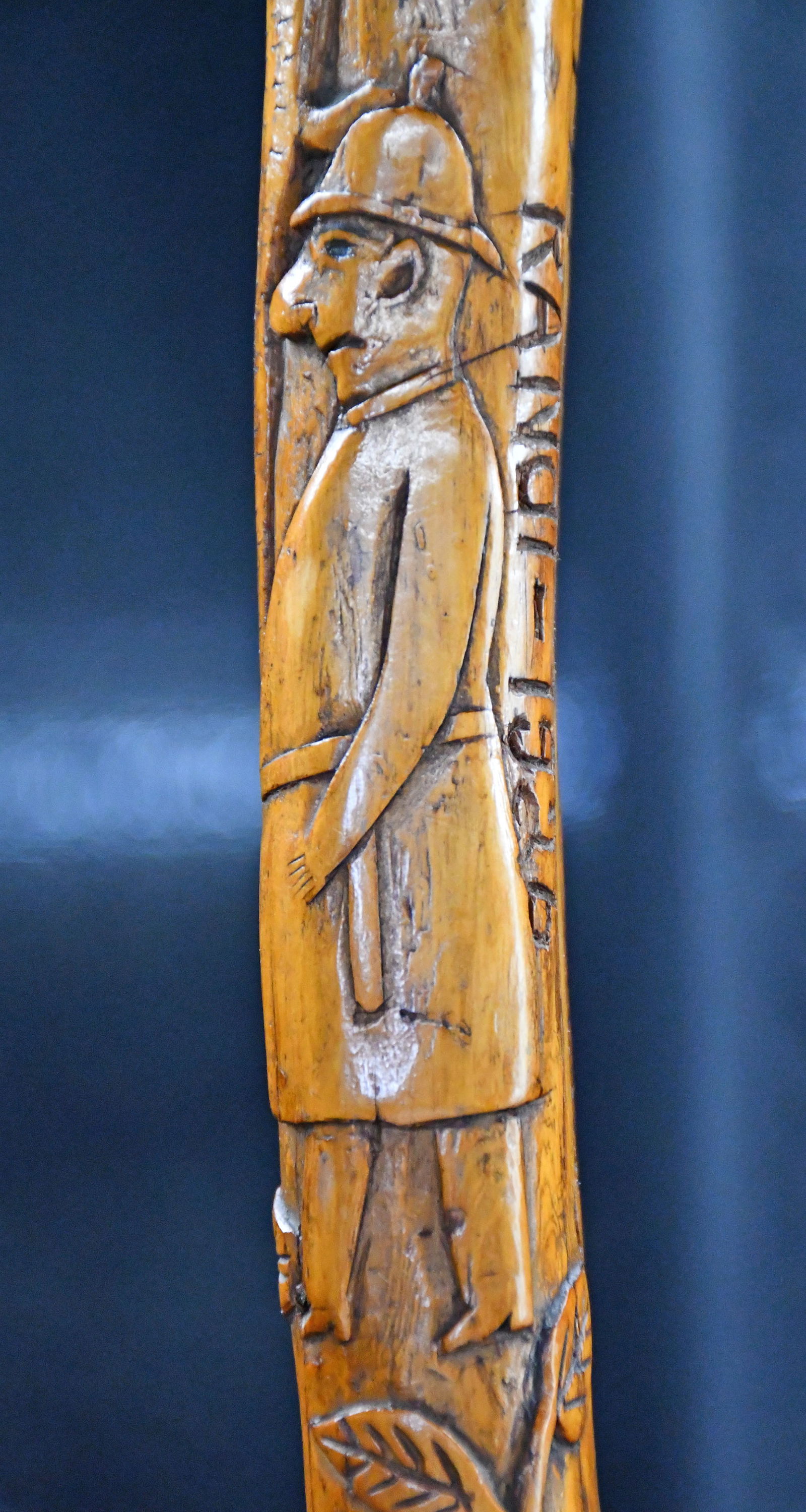 H.P. Olsen. Highly Carved Duck Head Cane. - 7