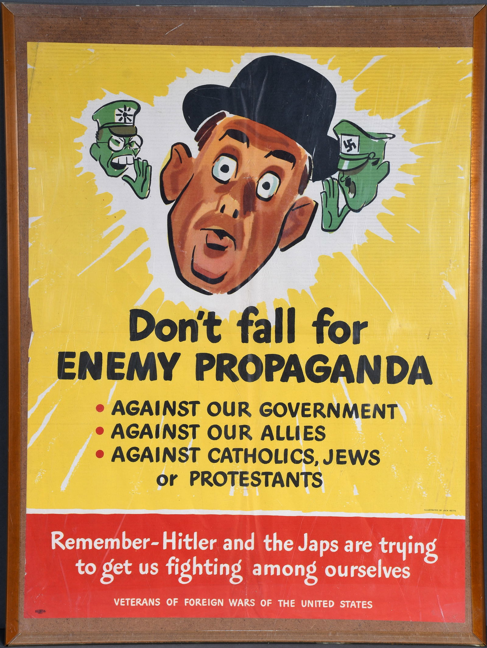 Illustrated by Jack Betts. Don't Fall for Enemy Propaganda. (1 of 3)
