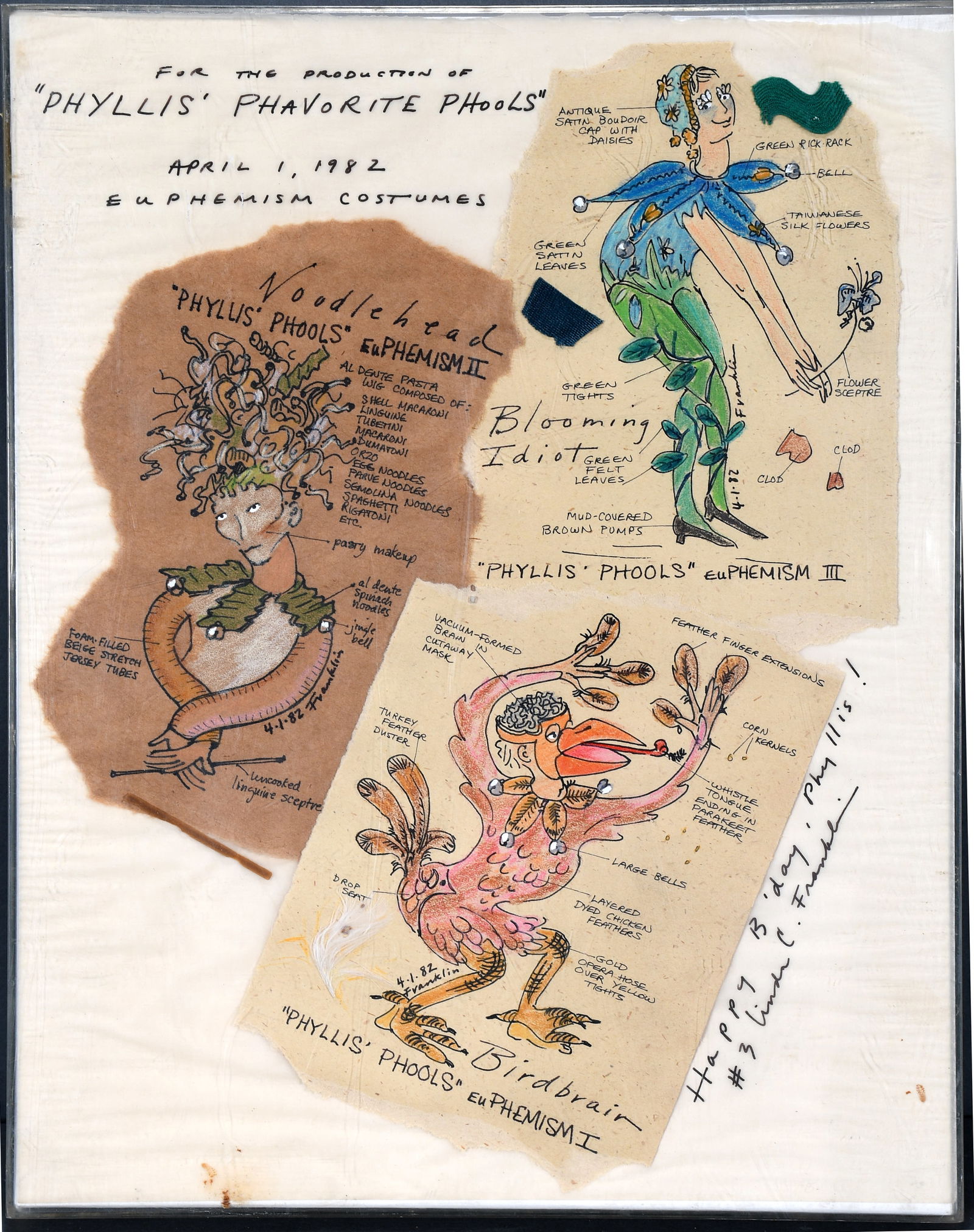 Linda C. Franklin. For the Production of Phyllis' Phavorite Phools. (1 of 1)