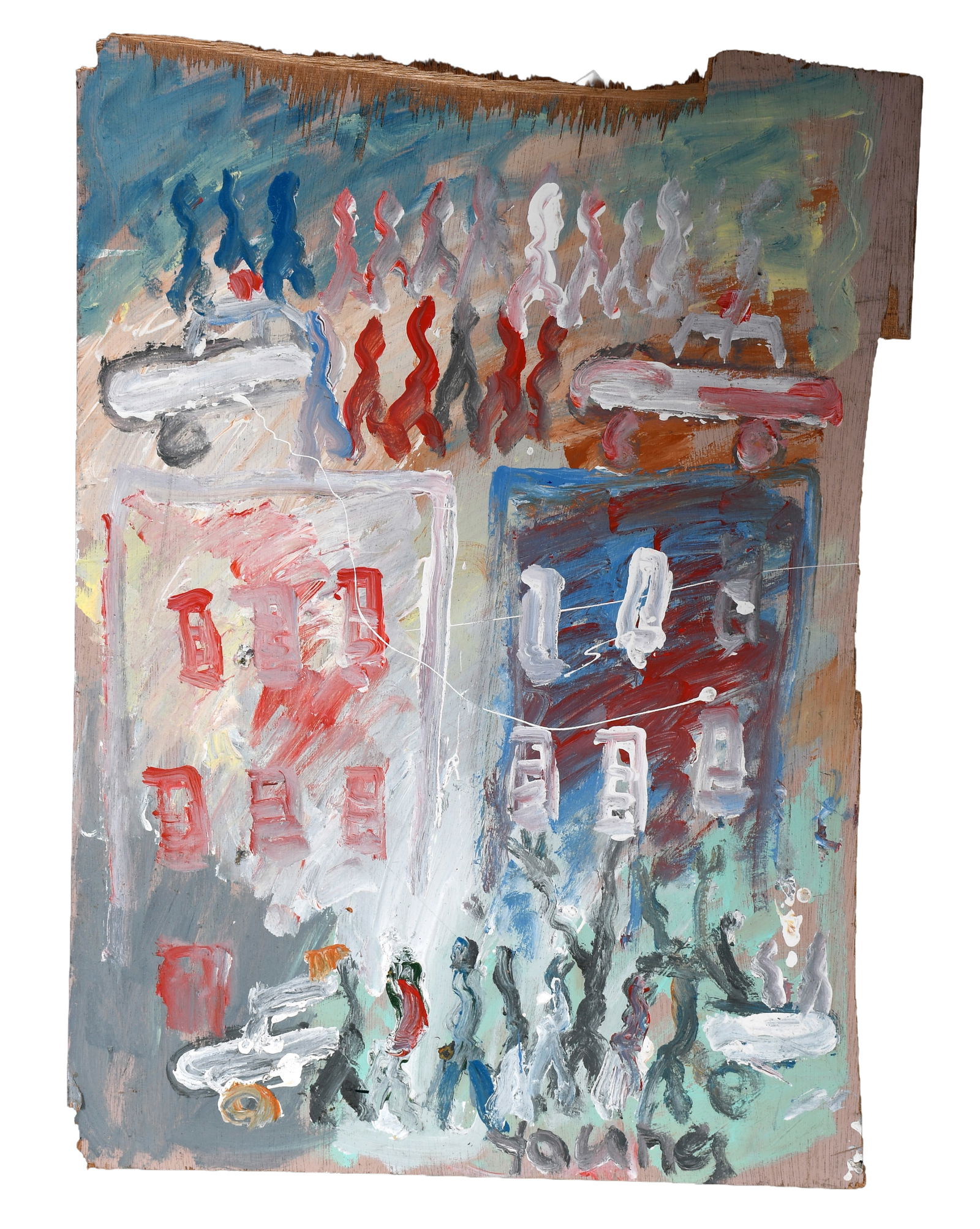 Purvis Young. Street Scene. (1 of 3)