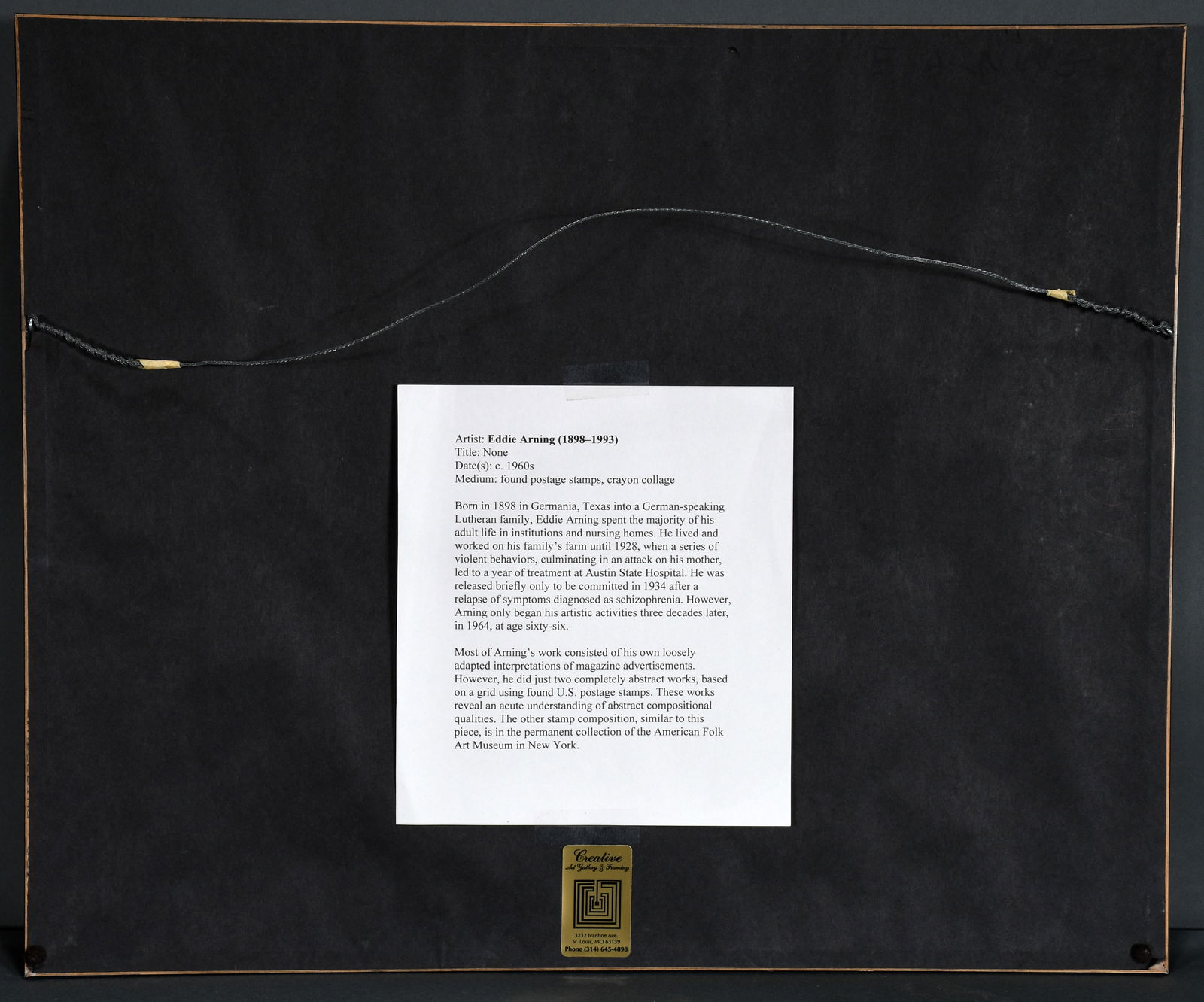 Eddie Arning. Postage Stamp Collage. - 5