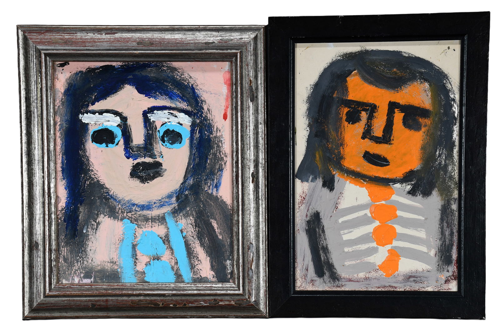 Eddy Mumma. Pair of Portraits.: Eddy Mumma. Pair of Portraits. Not signed. Paint on canvas panels. Excellent condition. Average is 13" w x 16" h including frame. Est. $300-500. Ship: $55 Please Read Before You Bid: By registering fo