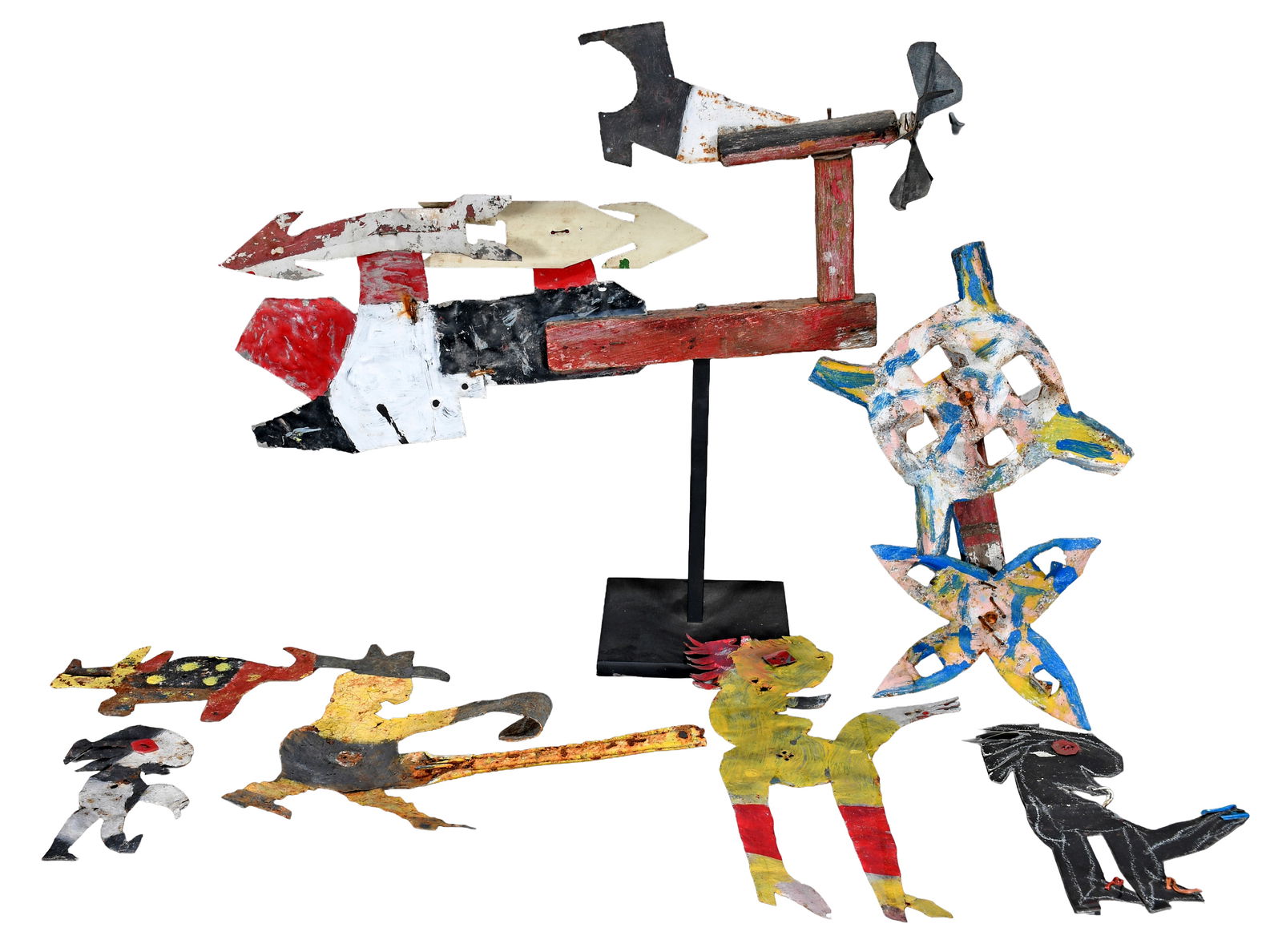 David Butler. Early Whirligig With Seven Spare Pieces. (1 of 4)
