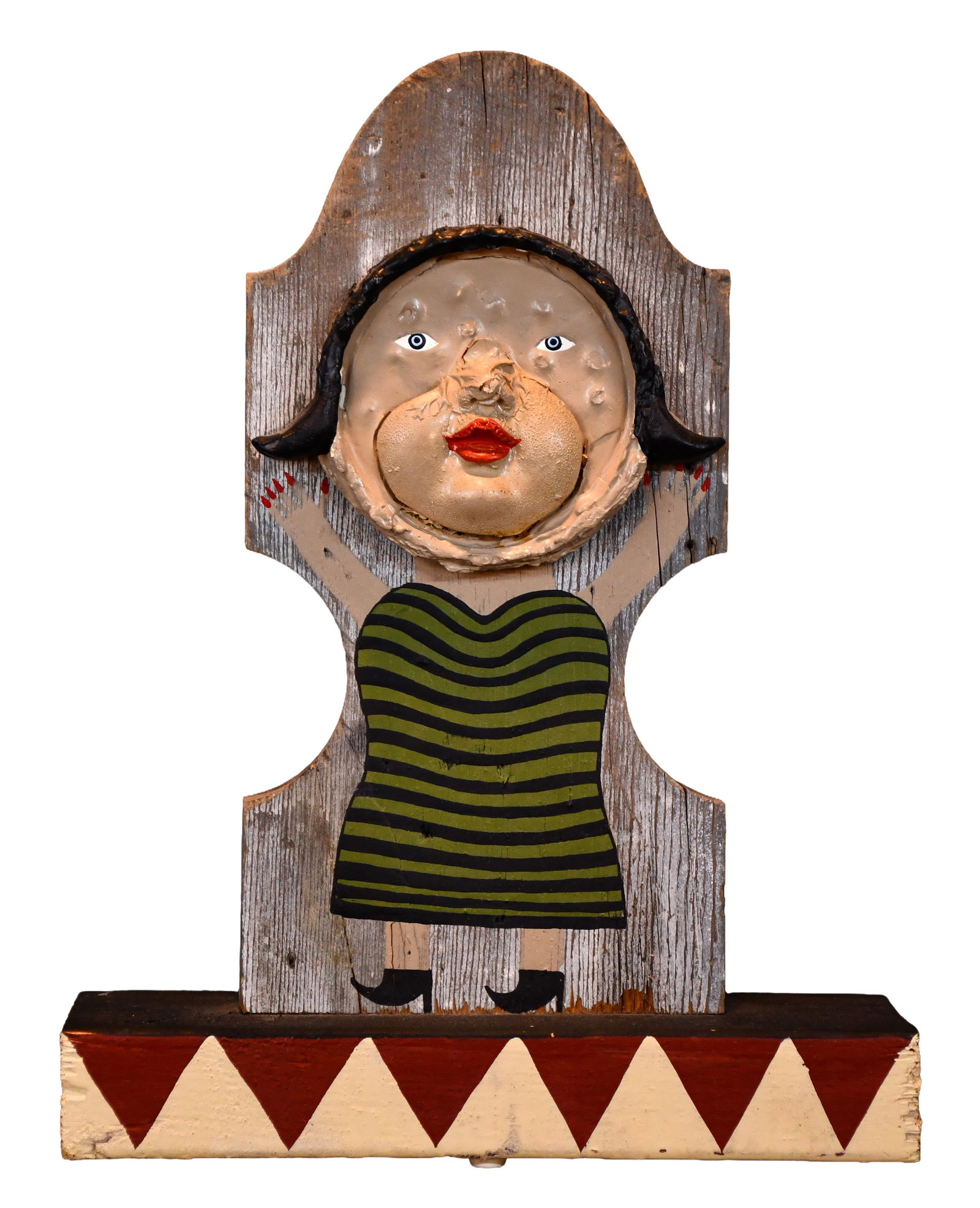 Levent Isik. Little Girl.: Levent Isik. Little Girl. 1993. Signed and dated. Paint on board with mixed media. Excellent condition. 12.5" h. Est. $100-200. Ship: $45 Please Read Before You Bid: By registering for and/or