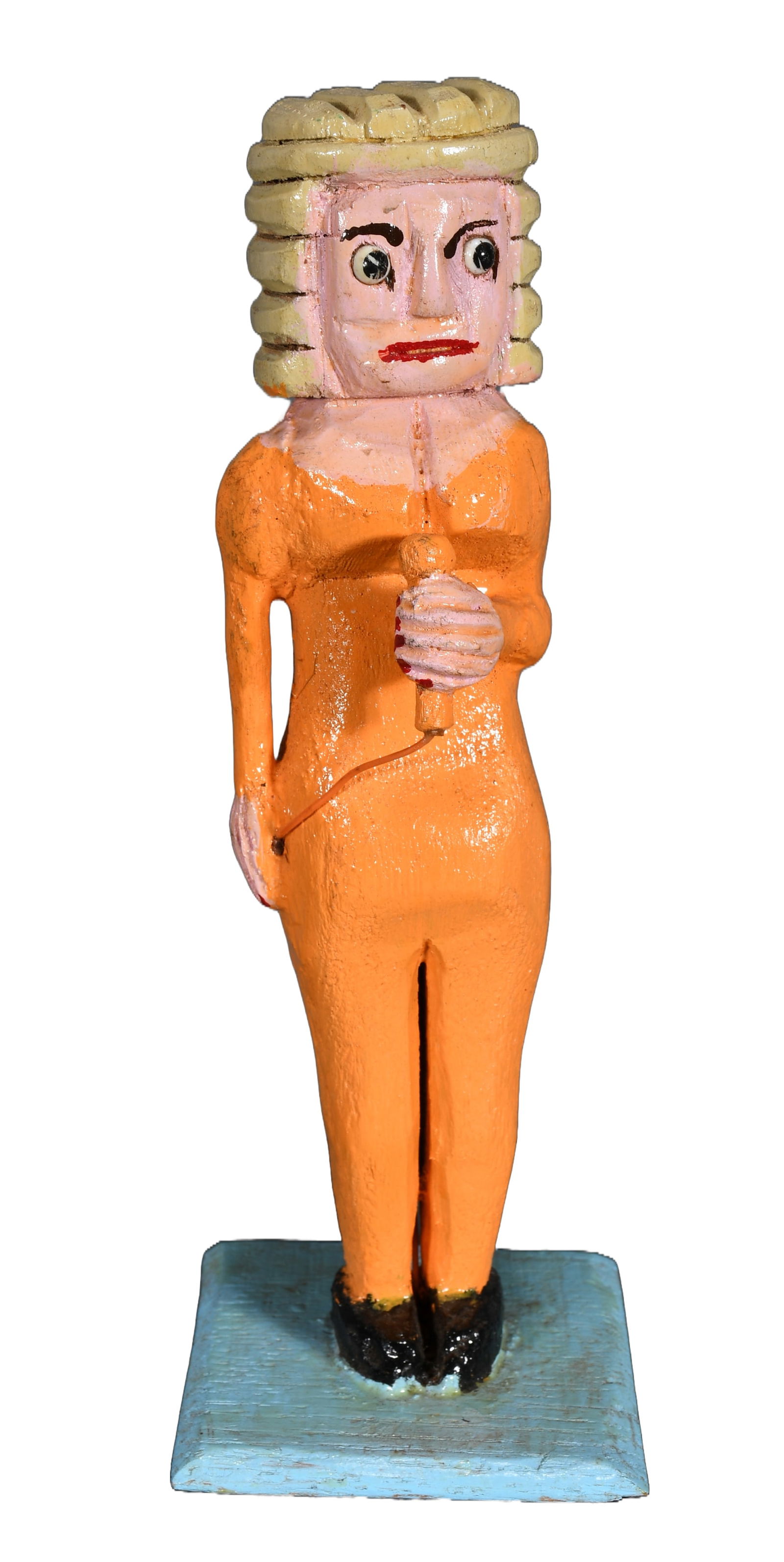 Denzil Goodpaster. Dolly Parton.: Denzil Goodpaster. Dolly Parton. Signed. Carved and painted wood. Excellent condition. 9" h. Est. $100-200. Ship: $35 Please Read Before You Bid: By registering for and/or placing a bid in any Slotin