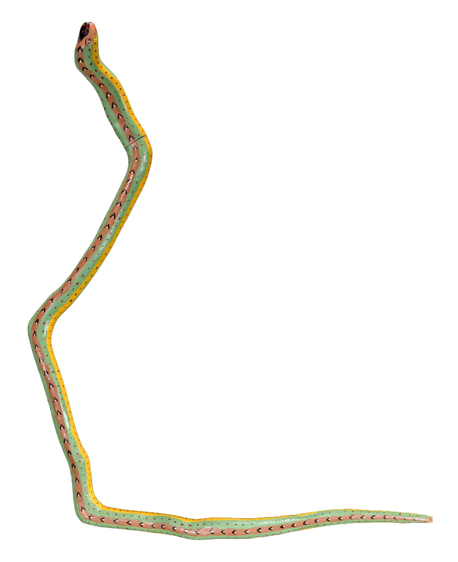 Miles Carpenter. Snake.: Miles Carpenter. Snake. 1975. Signed and dated. Carved and painted wood. Jointed with dowels and minor natural split, otherwise great condition. 49" w. Est. $300-500. Buyer is responsible for