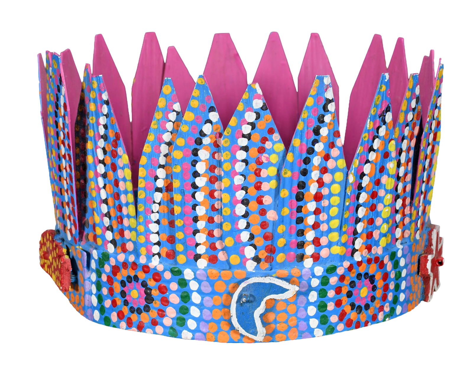 James Harold Jennings. Crown.: James Harold Jennings. Crown. Not signed. Paint on mixed media construction. Excellent condition. 6" h x 9" diameter. Provenance: The Richard Gasperi and James Resko Private Collection. Est. $200-300.