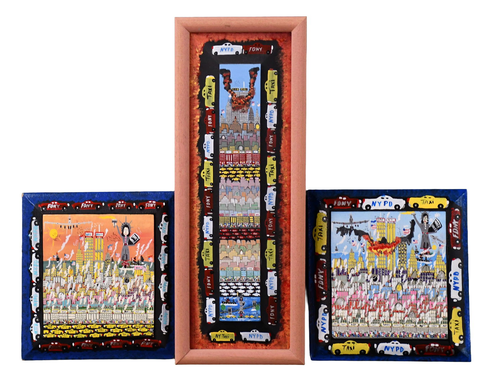 Benny Carter. Three Small Works.: Benny Carter. Three Small Works. 2001. Signed and dated. Paint on board. Largest is 7" w x 19" h. Excellent condition. Est. $200-400. Ship: $45 Please Read Before You Bid: By registering for