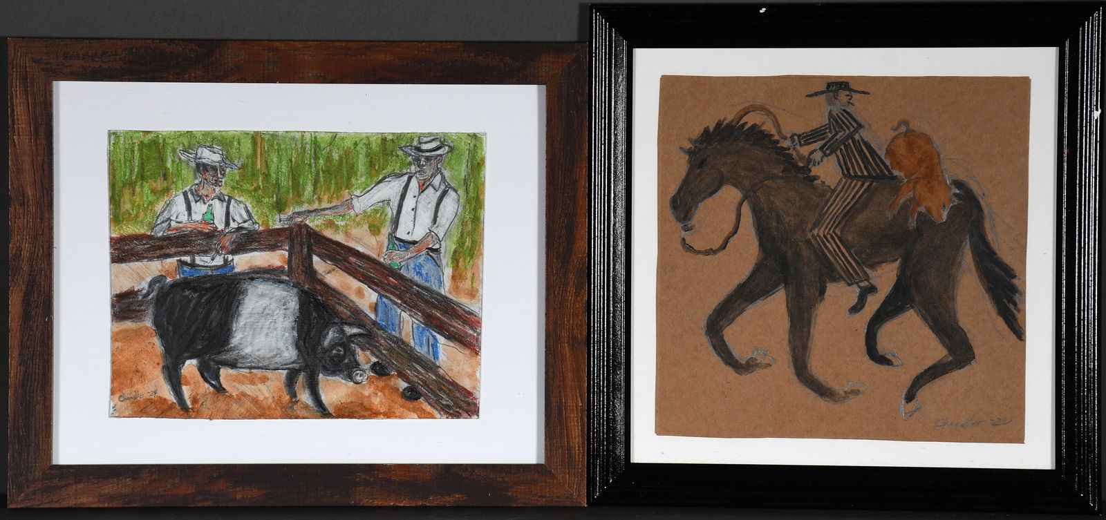 Steven Red Mud Chandler. Hog in a Pen and Hog Stealer. (1 of 3)