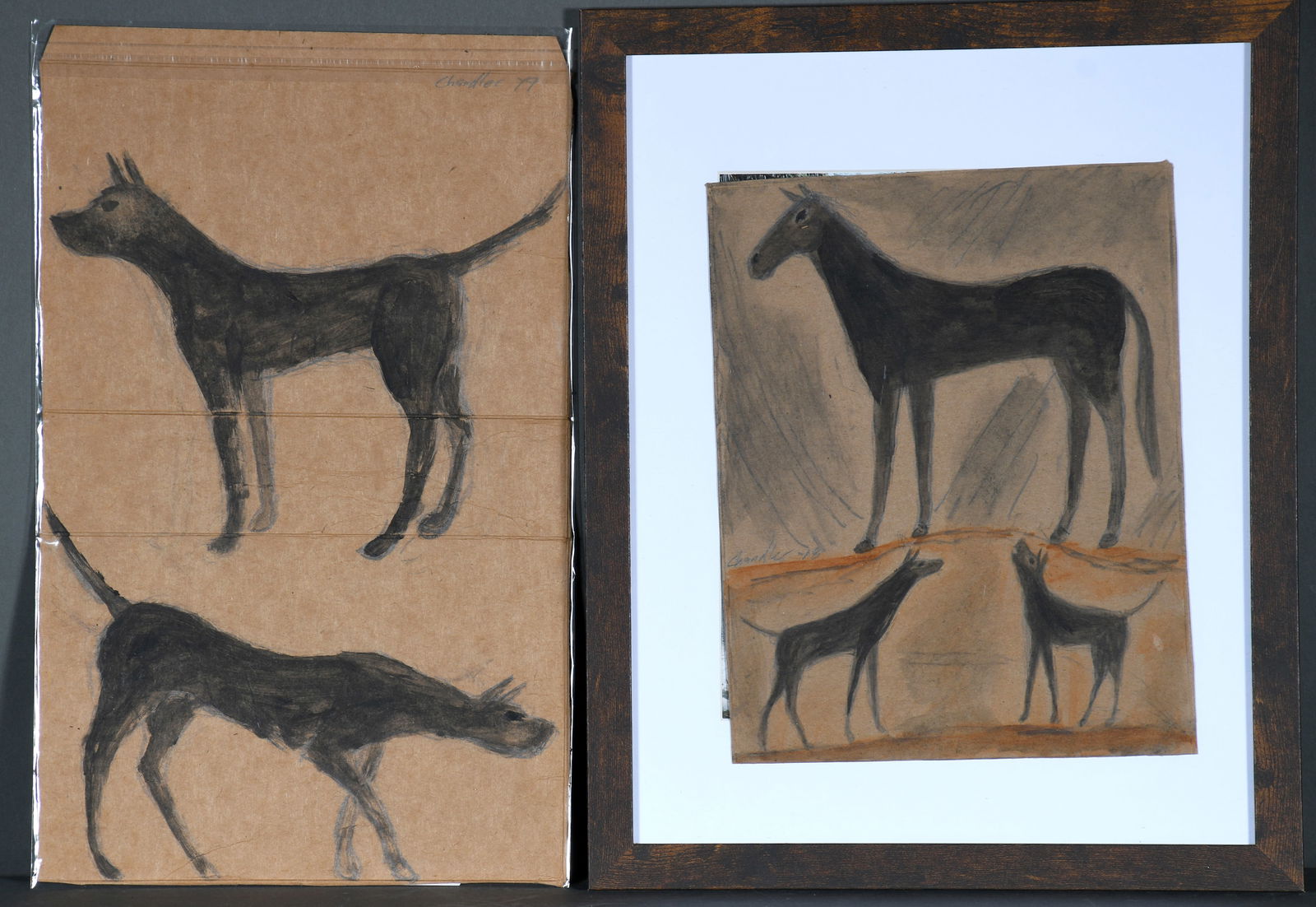 Steven Red Mud Chandler. Dogs and Dogs With Horse. (1 of 3)