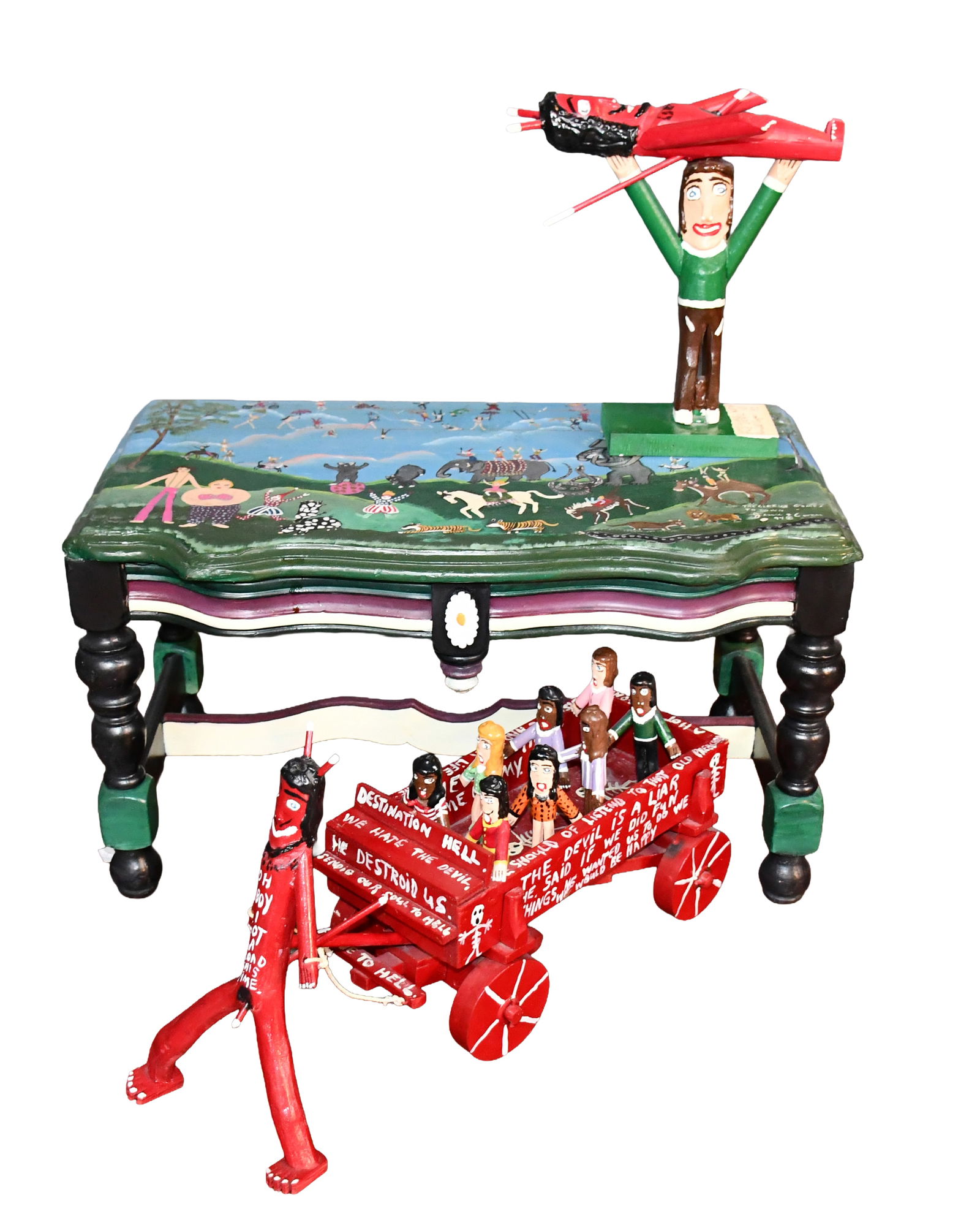 Ronald & Jessie Cooper. End Table, Hellwagon & Wrestling the Devil. (1 of 6)