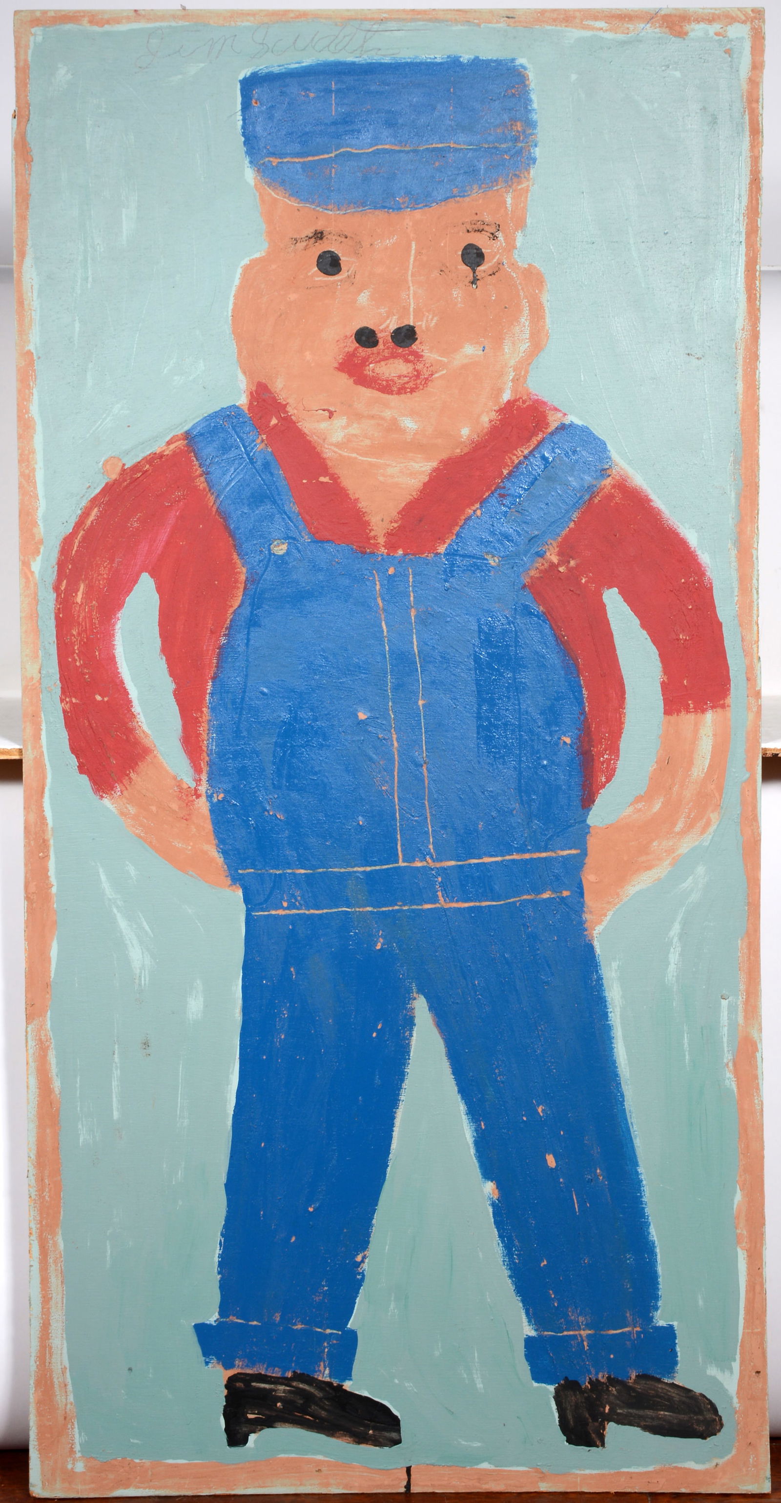 Jimmy Lee Sudduth. Self-Portrait in Overalls. (1 of 1)