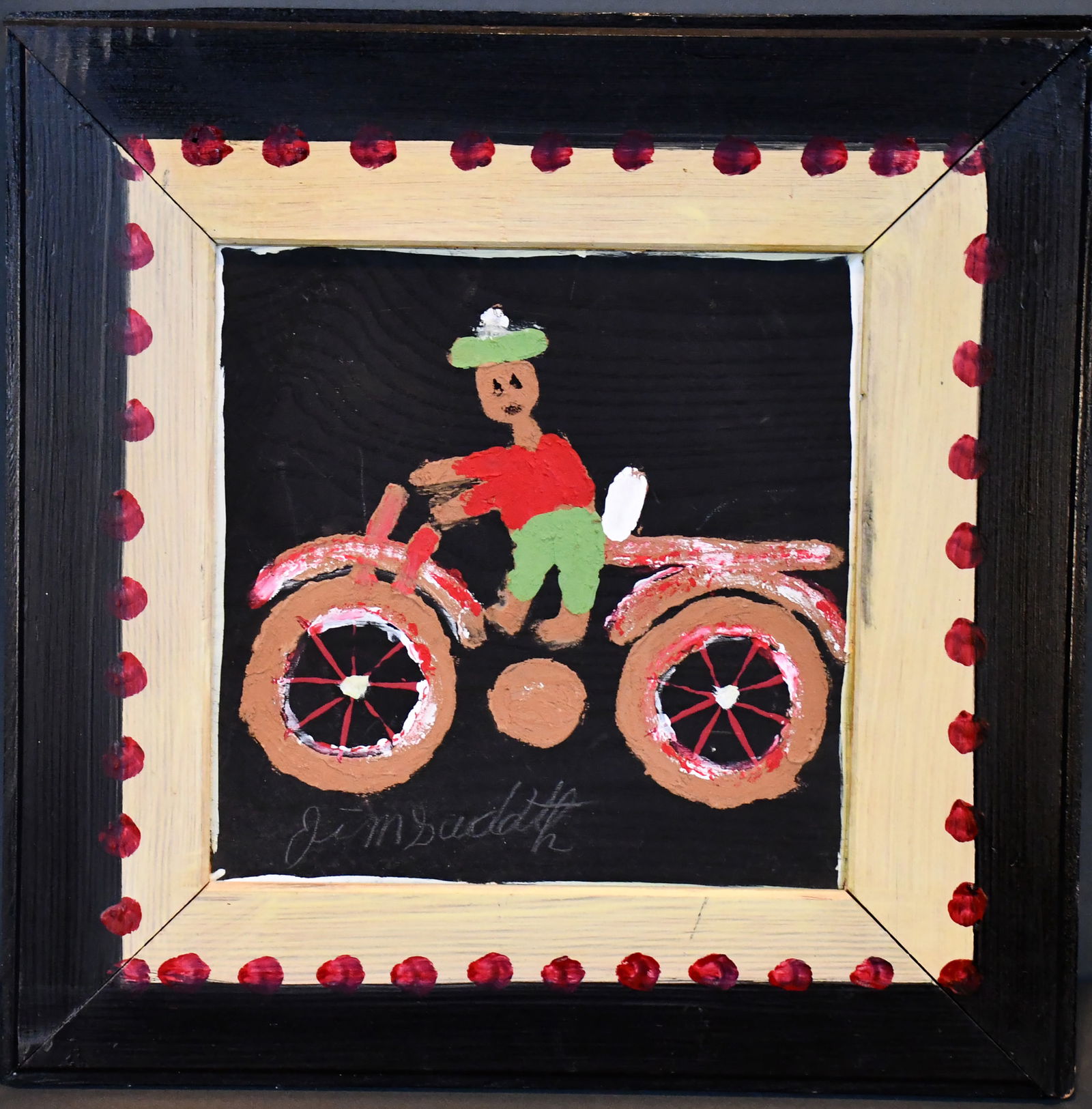 Jimmy Lee Sudduth. Boy On A Bicycle. (1 of 2)