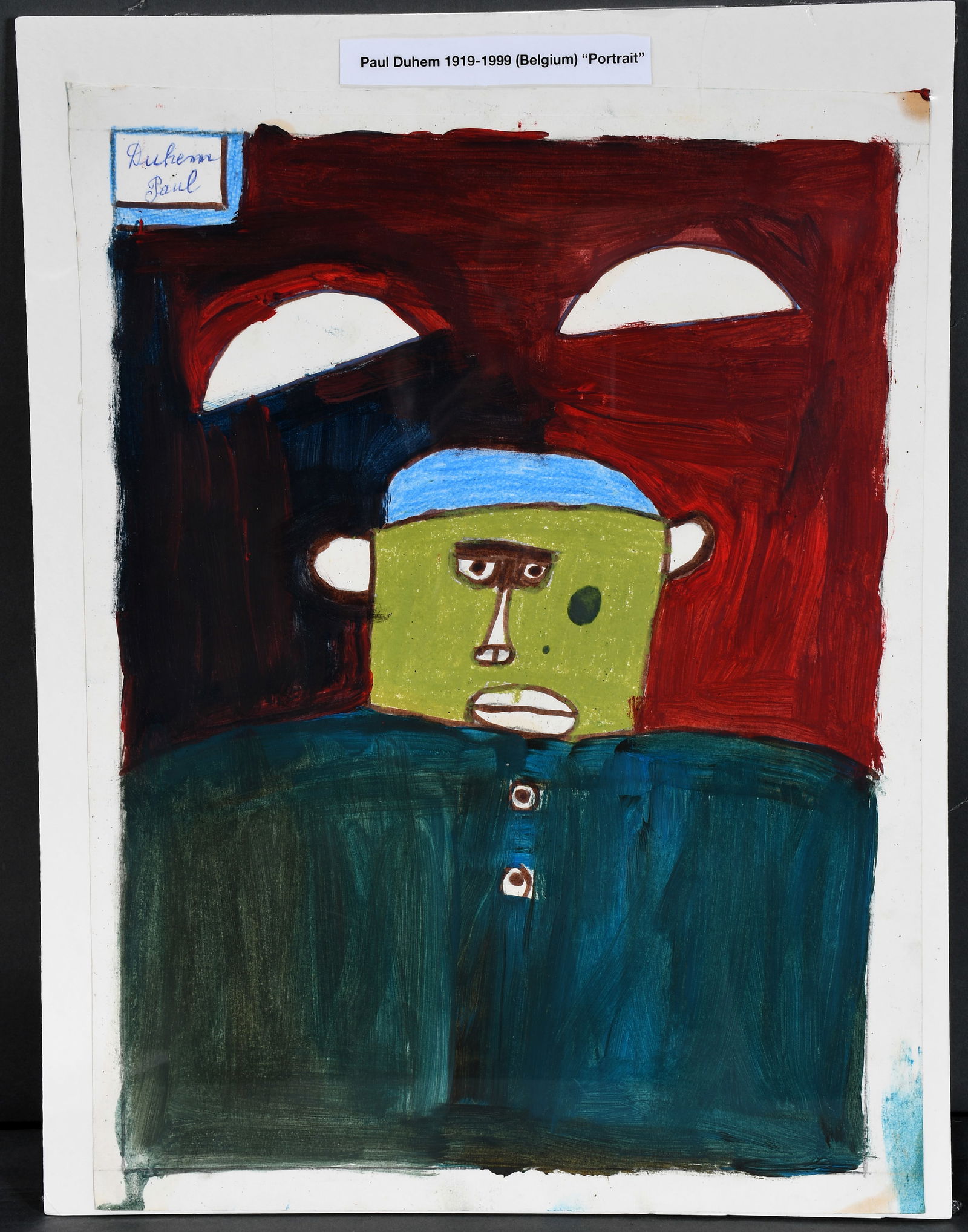 Paul Duhem. Green Faced Portrait. (1 of 1)