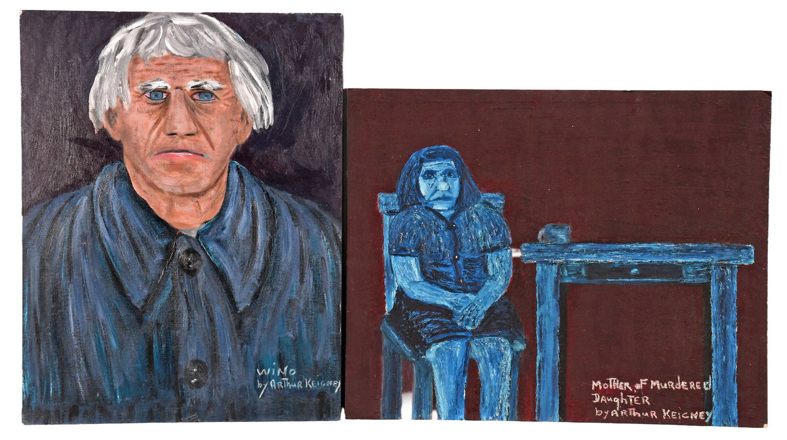 Arthur Keigney. Wino and Mother of Murdered Daughter. (1 of 4)