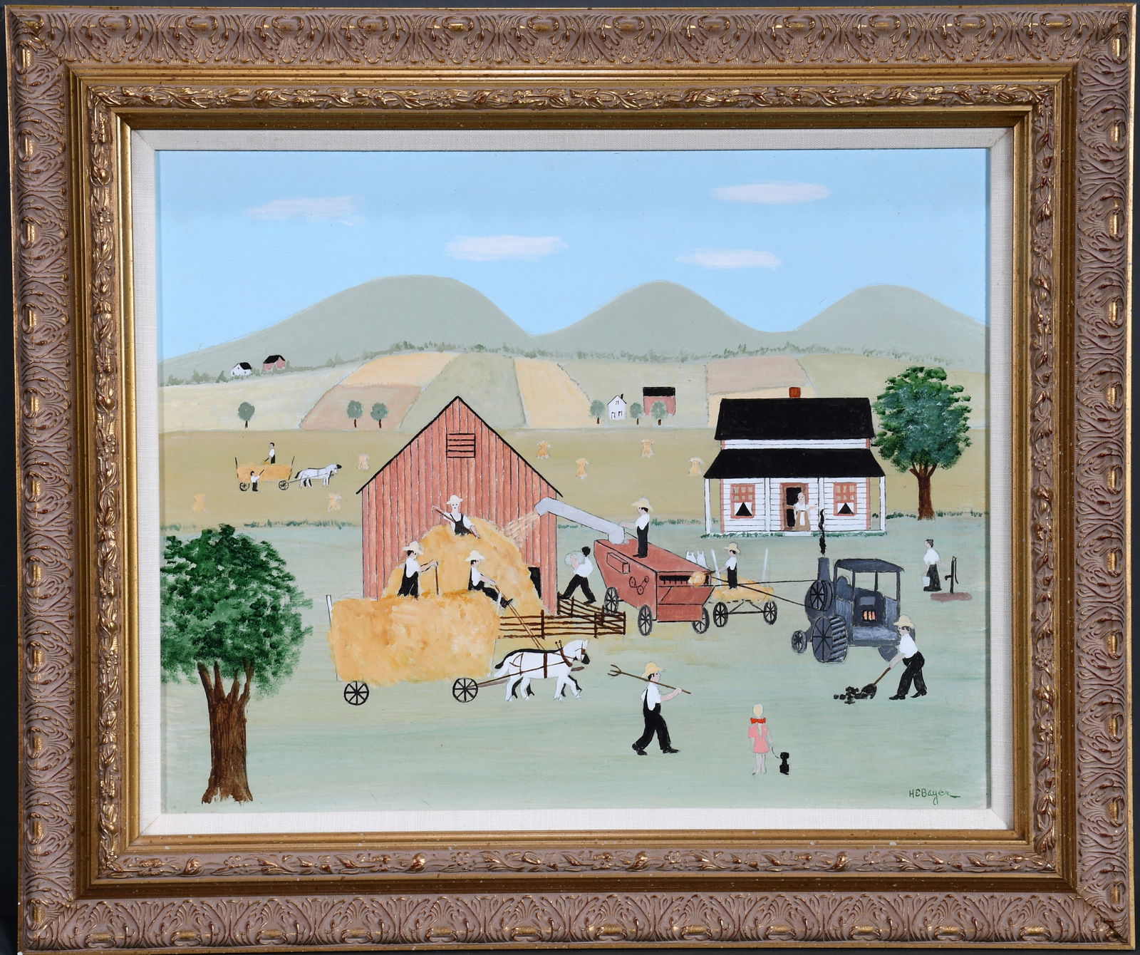 H.E. Bayer. Farm Scene. (1 of 3)
