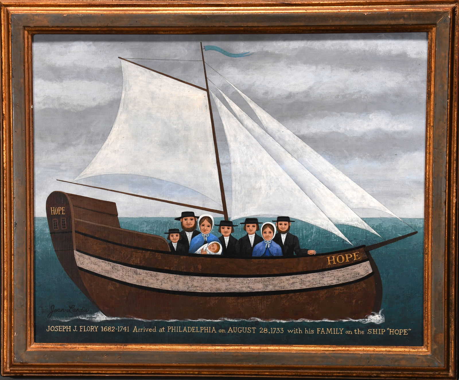 Joan Landis. Joseph J. Flory.: Joan Landis. Joseph J. Flory. Signed. Oil on Masonite. Excellent condition. 23" x 19". Est. $100-200. Ship: $55 Please Read Before You Bid: By registering for and/or placing a bid in any Slotin