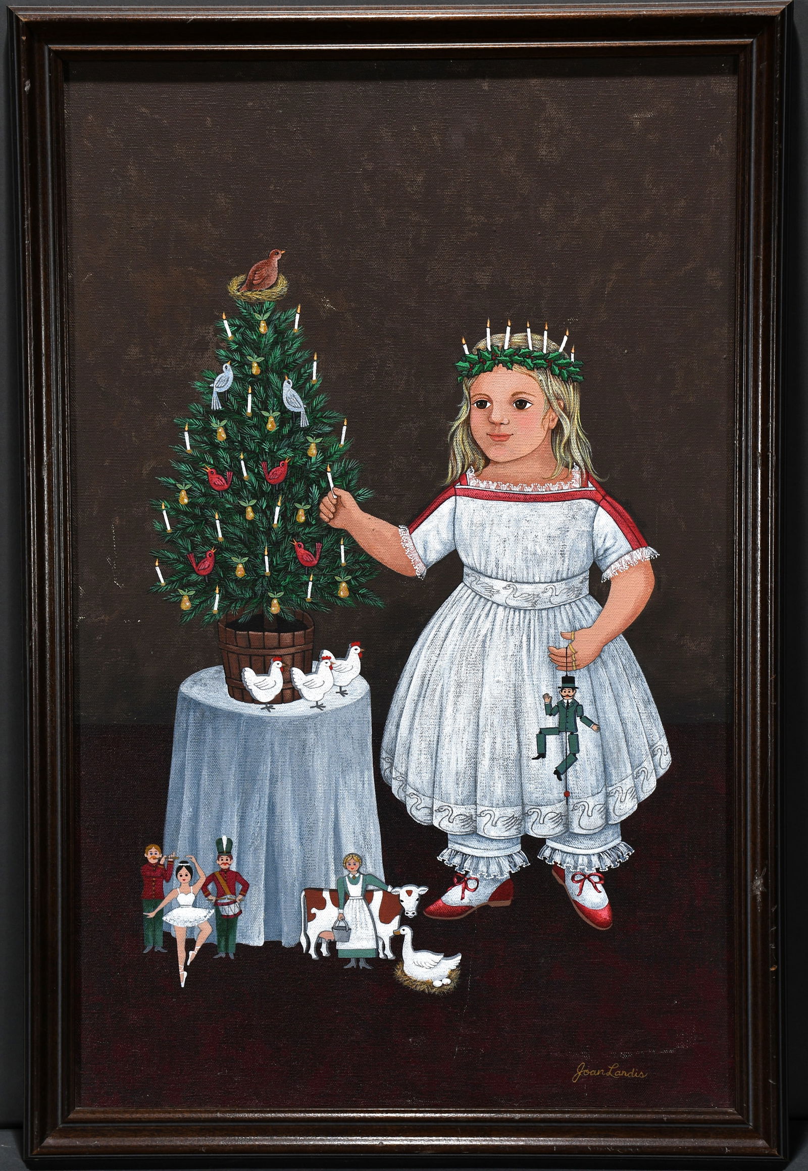 Joan Landis. Girl with Christmas Tree. (1 of 1)