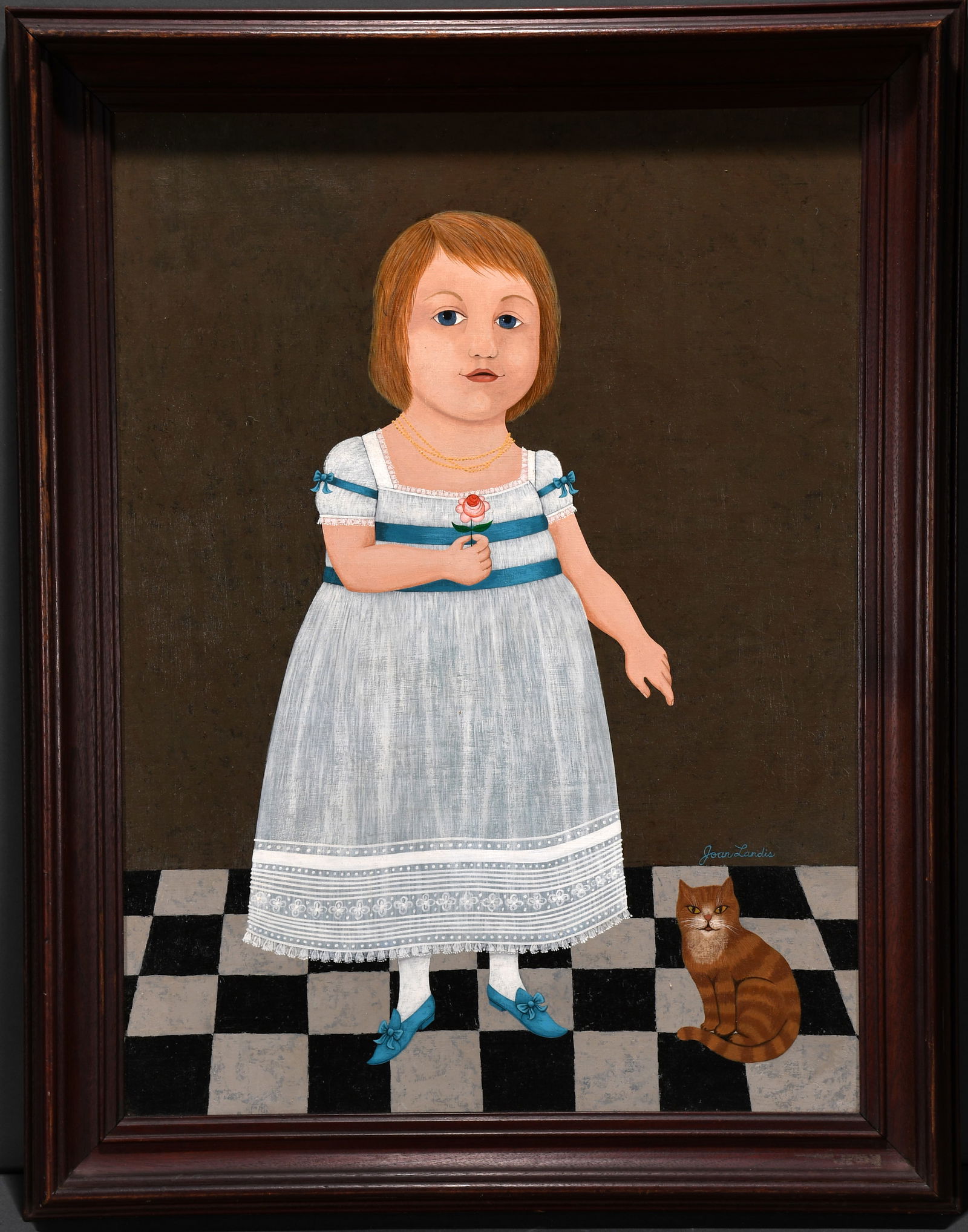 Joan Landis. Girl with Little Cat. (1 of 1)