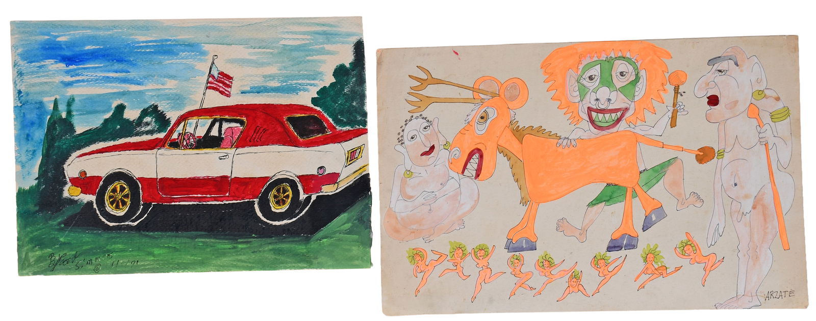 Earl Simmons and Arzate. Pair of works. (1 of 4)