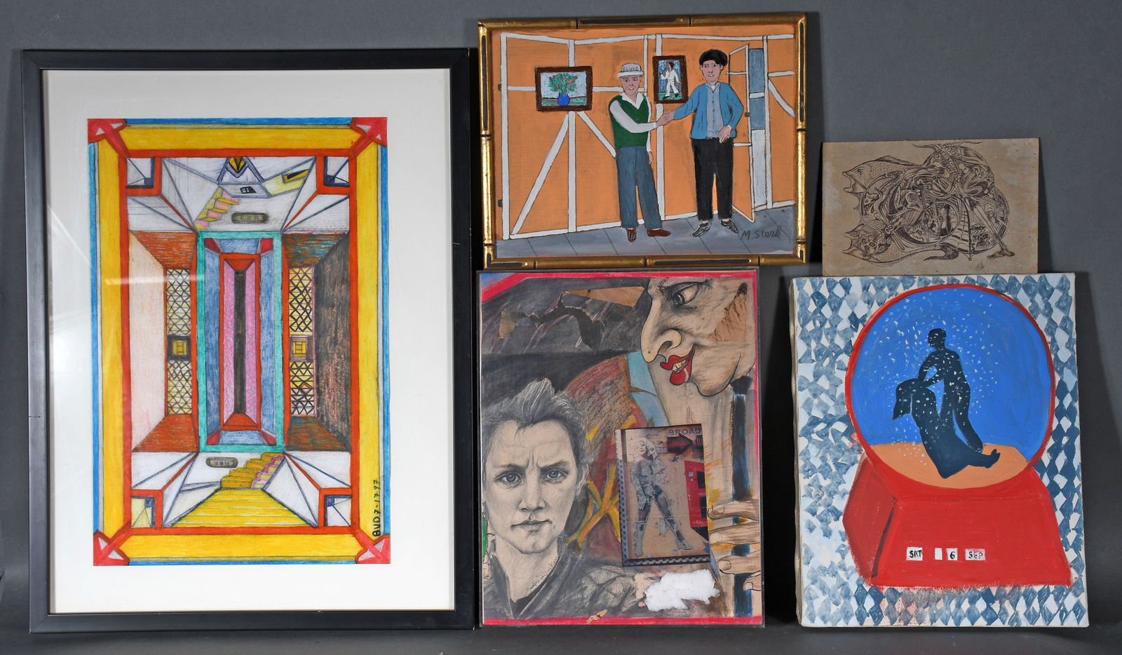 Group Lot of Mixed Artists. Five Works. (1 of 1)