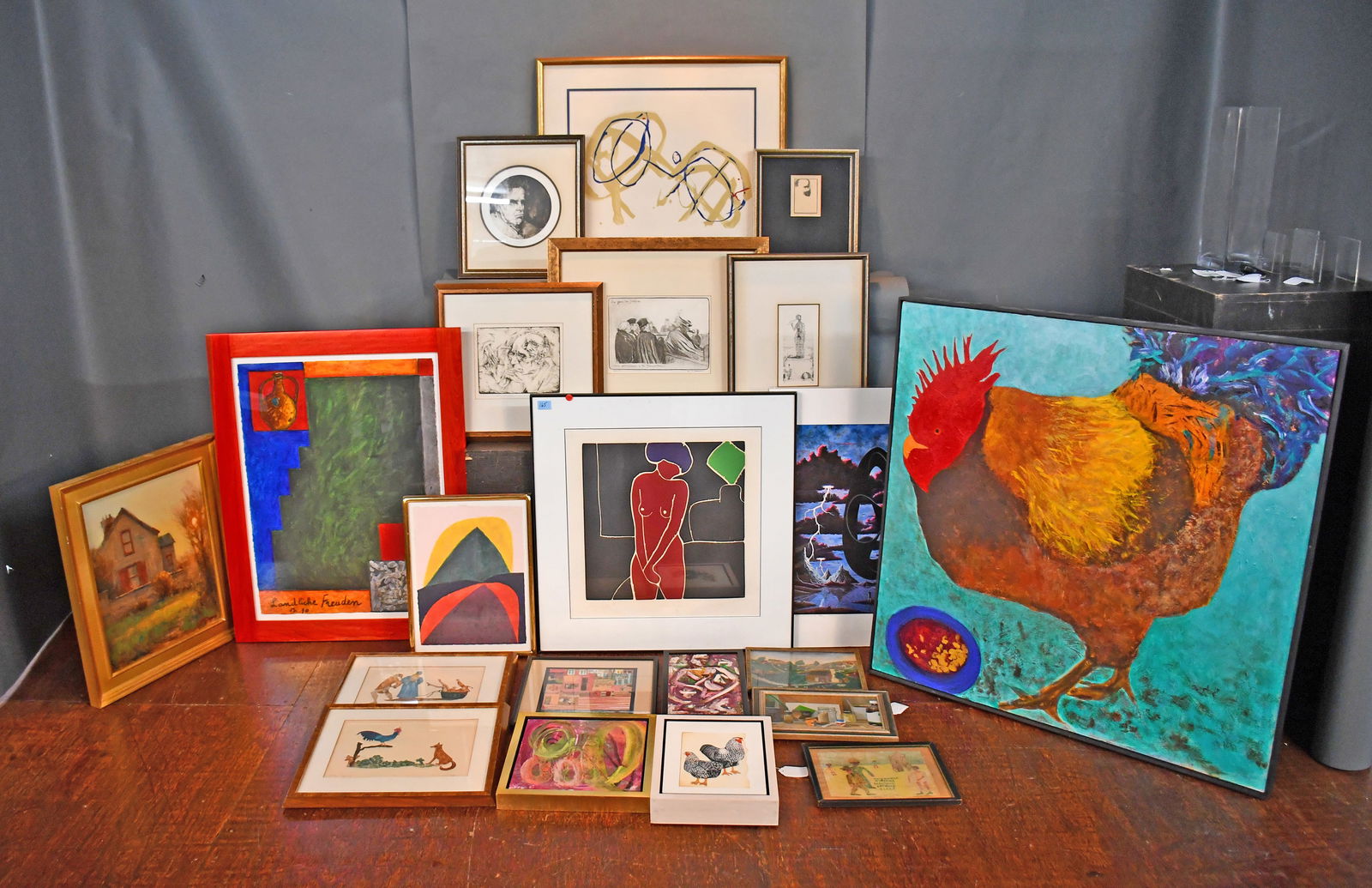 Multiple Artists. Group Lot of Twenty-One Original Works and Prints. (1 of 8)
