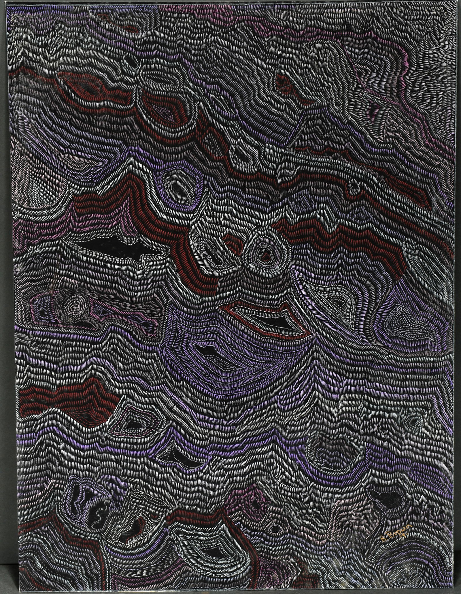 Billy Brown. Bird's Eye View.: Billy Brown. Bird's Eye View. Titled. Colored pencil on cardstock. Excellent condition. 24" w x 18" h. Est. $25-35. Ship: $45 Please Read Before You Bid: By registering for and/or placing a bid in