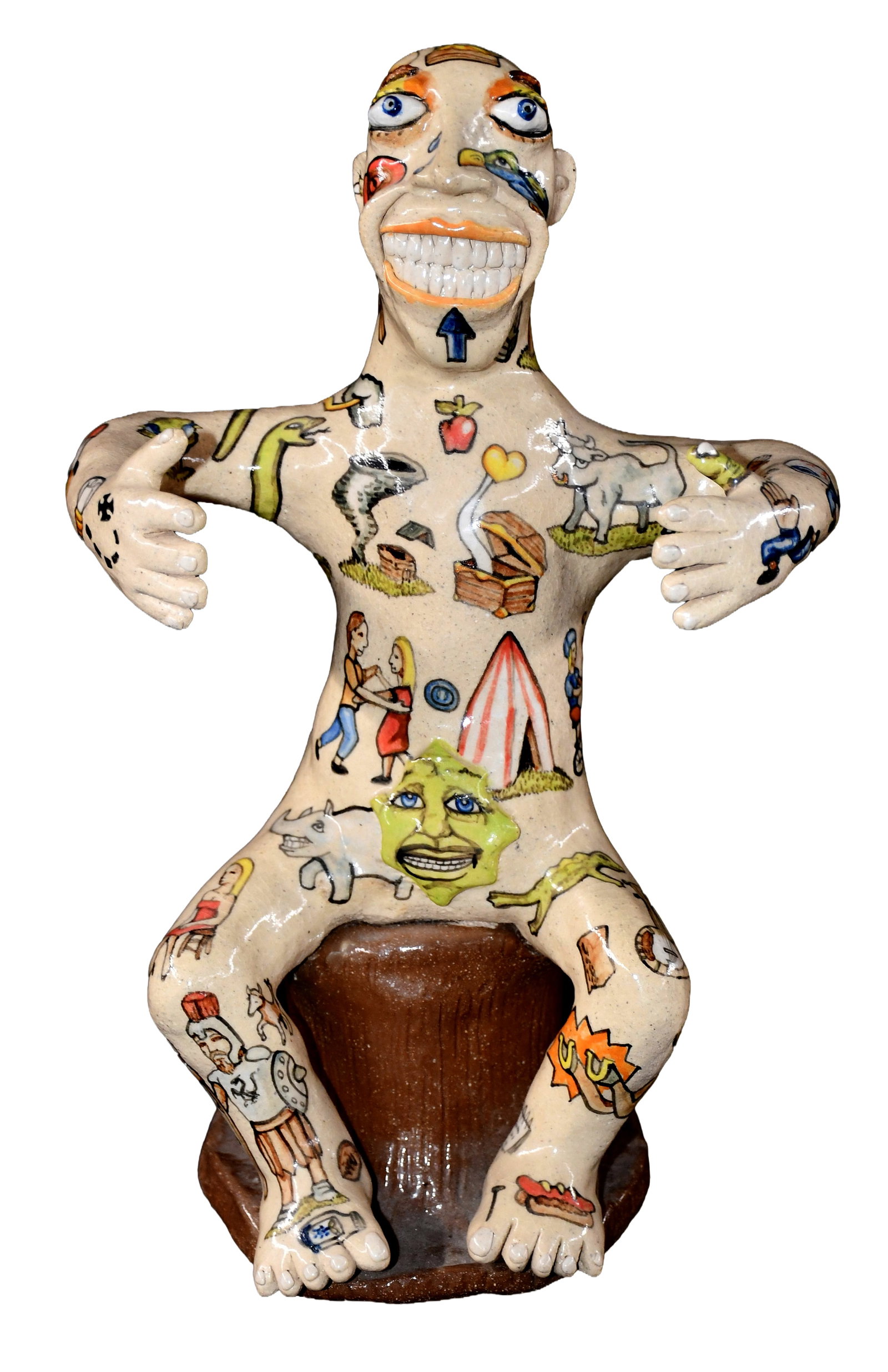 Stacy Lambert. Decorated Seated Man. (1 of 6)