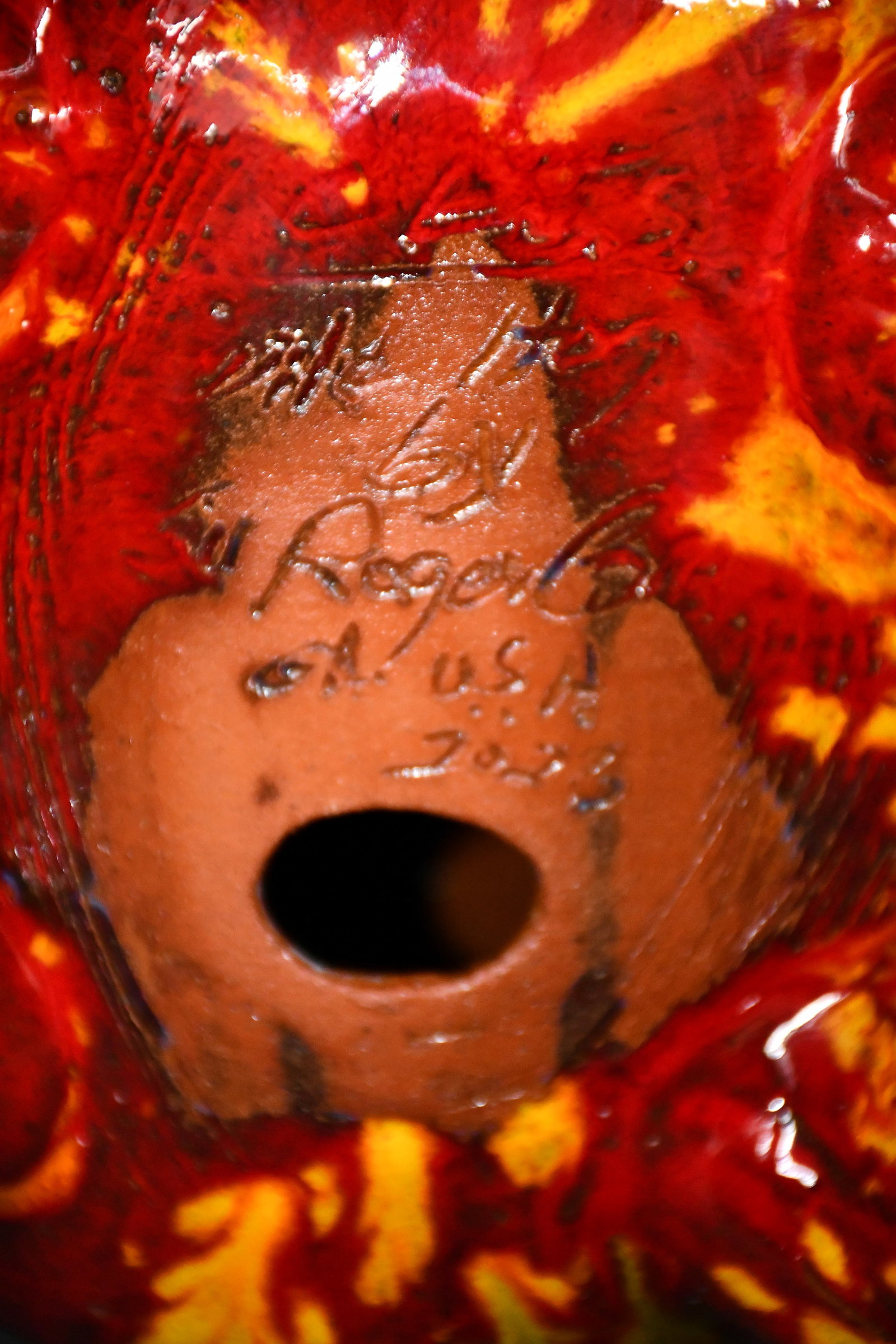 Roger Corn. Multi-Colored Glaze Warthog. - 10