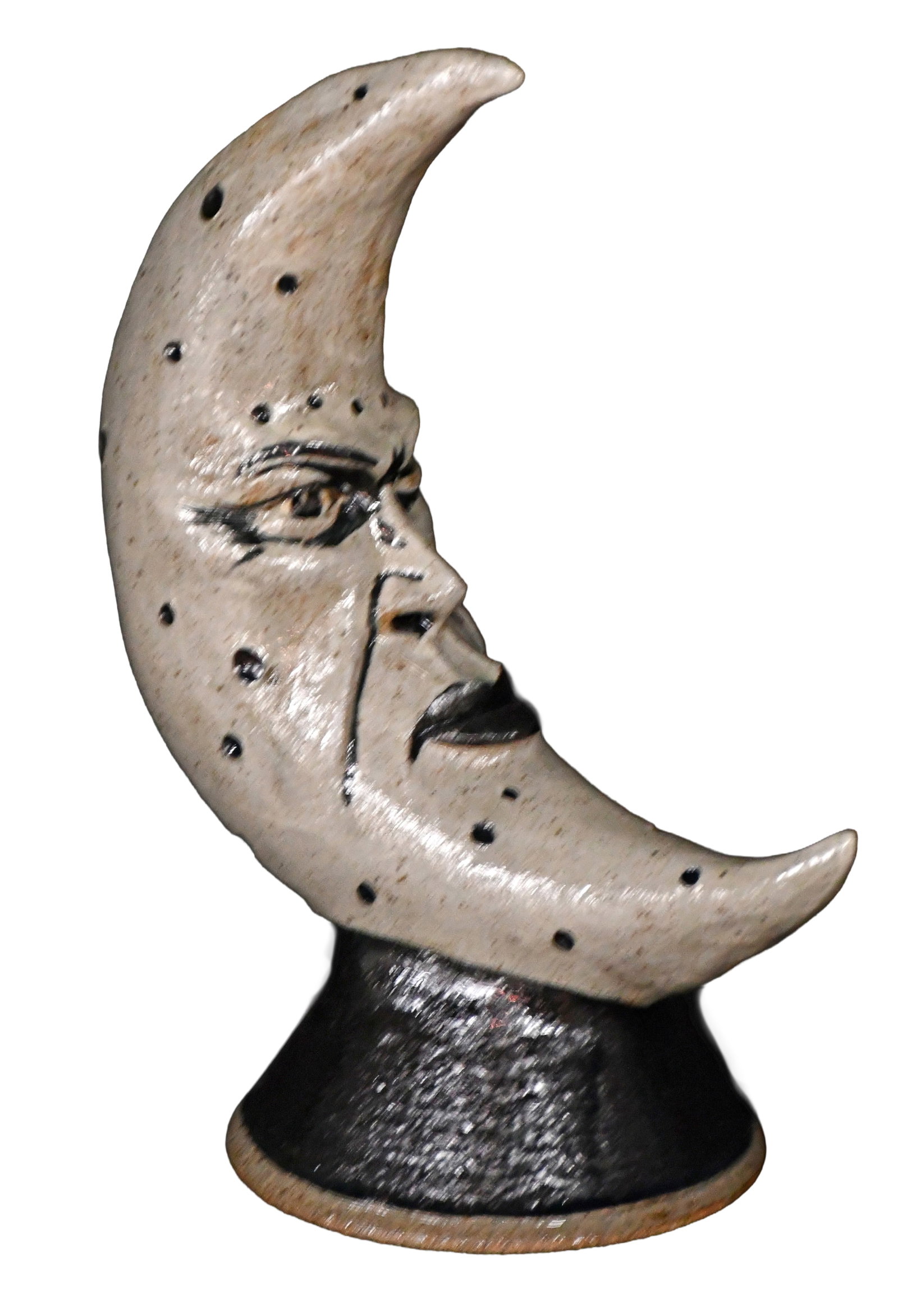 Michel Bayne. Cresent Moon.: Michel Bayne. Cresent Moon. Signed. Mint condition. 12.5" h. Est. $1,000-2,000. Ship: $65 Please Read Before You Bid: By registering for and/or placing a bid in any Slotin Auction, you acknowledge tha