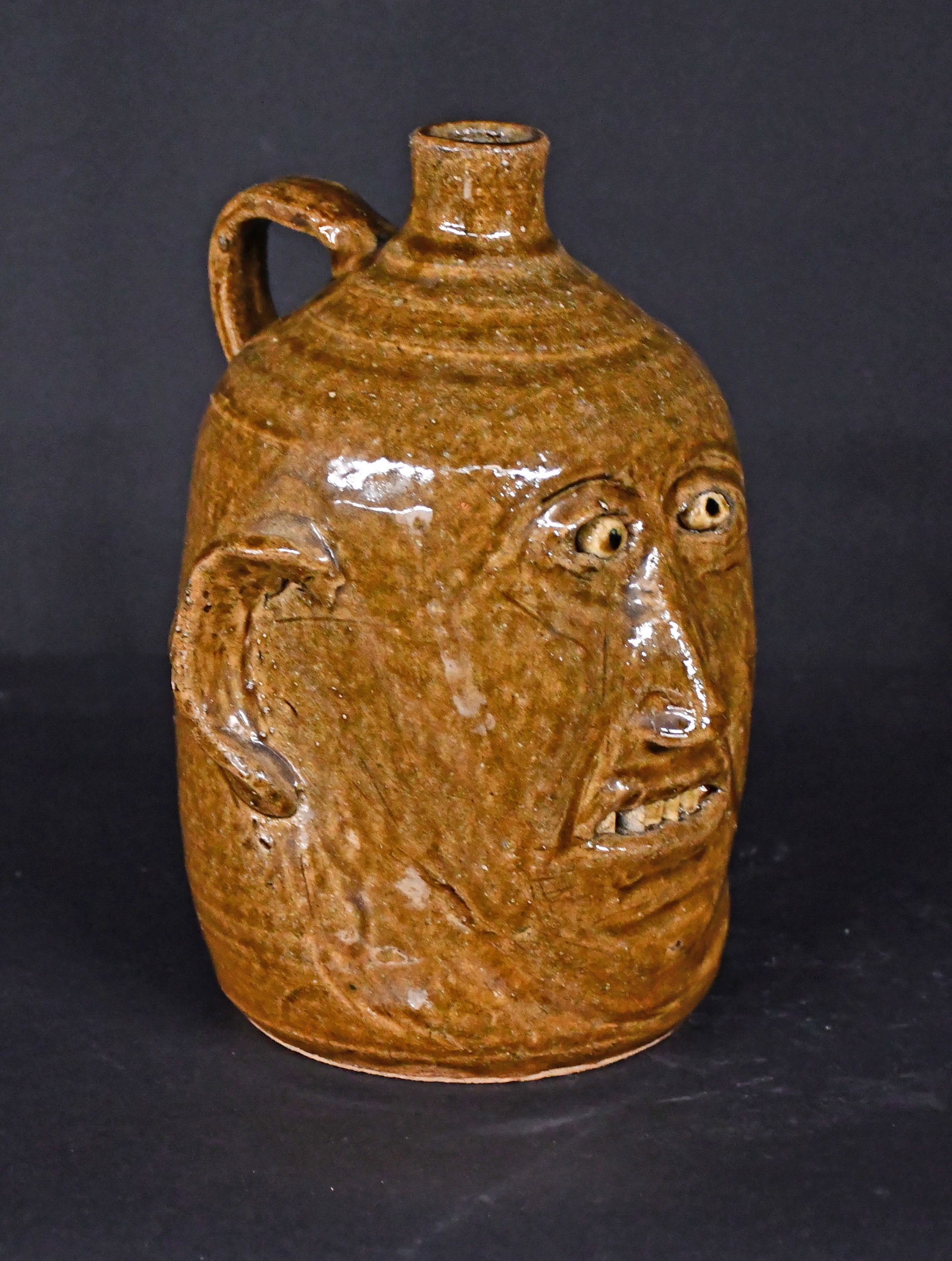 Reggie Meaders. Face Jug with Tiny Features. - 3