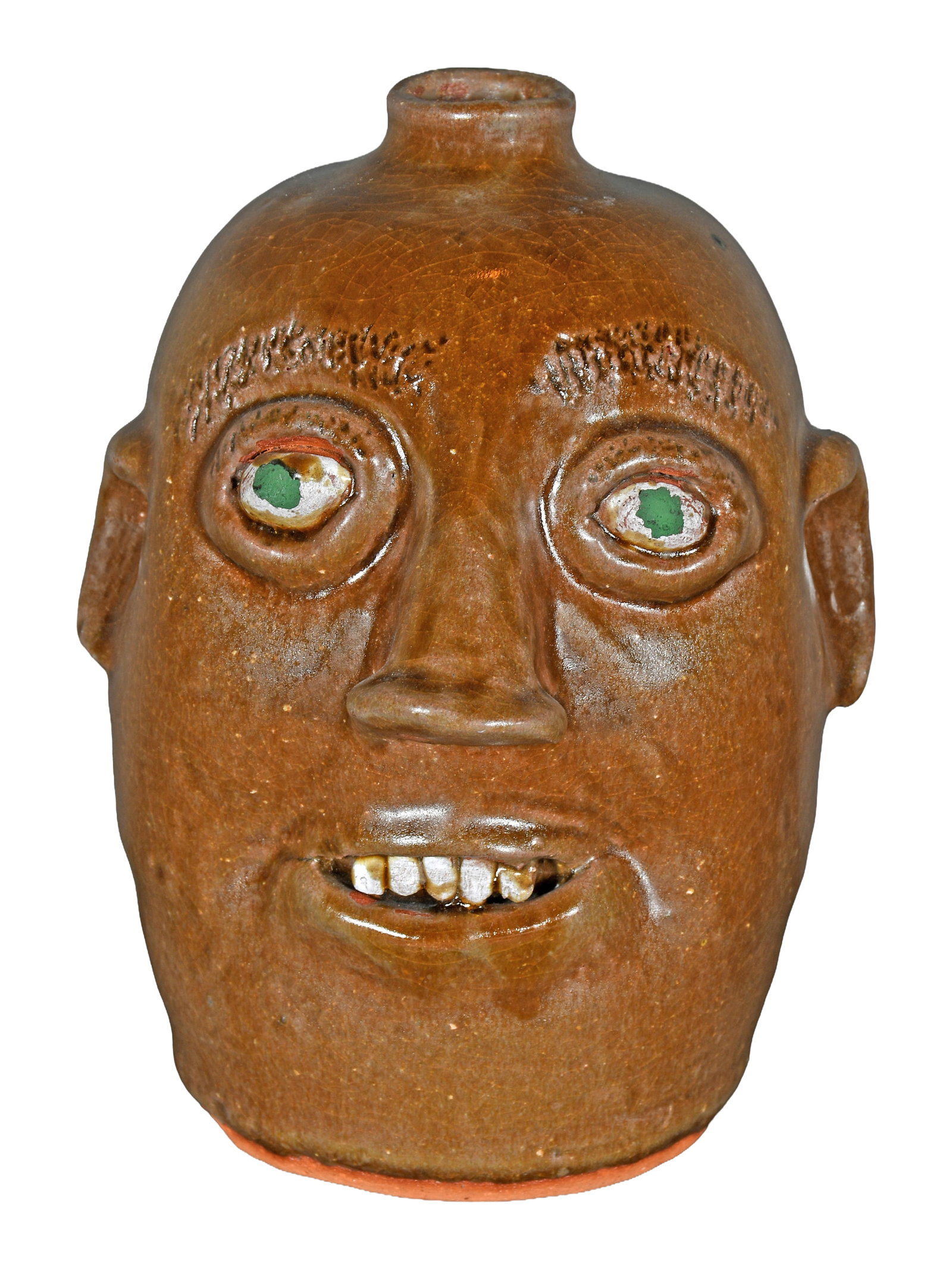Reggie Meaders. Face Jug with Green Eyes. (1 of 4)