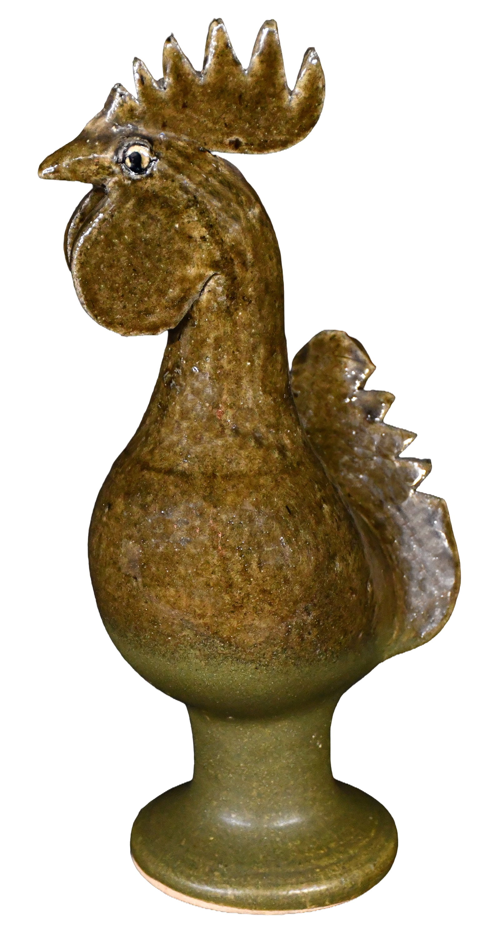 Edwin Meaders. Early Ash Glaze Rooster. (1 of 5)