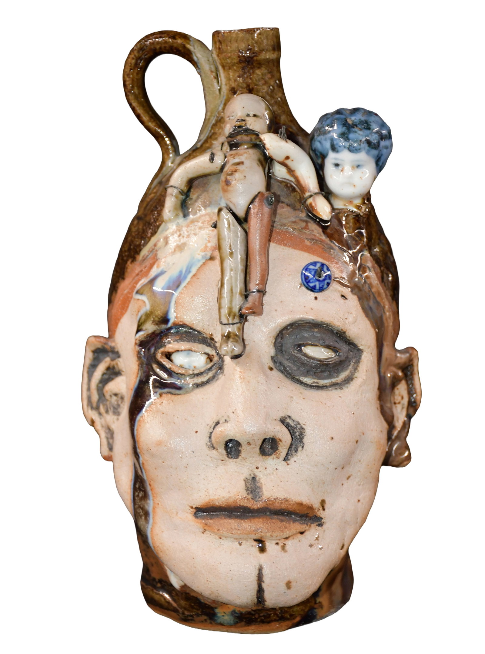 Peter Lenzo. No Peeking, No Staring, No Diving.: Peter Lenzo. No Peeking, No Staring, No Diving. 2008. Signed, dated and titled. Mixed media with multi glaze. Mint condition. 9.5" h. Est. $300-500. Ship: $55 Please Read Before You Bid: By registerin