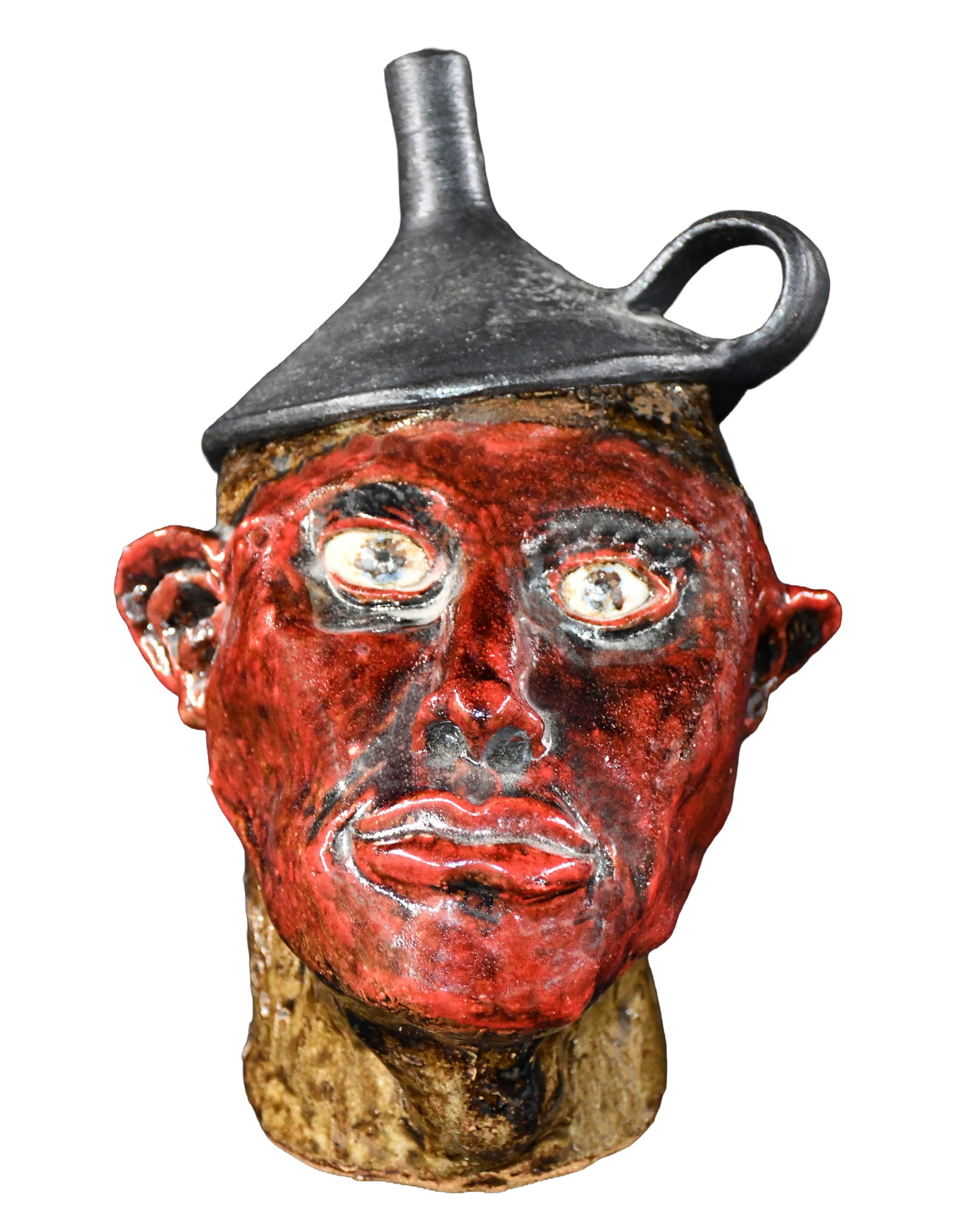 Peter Lenzo. Smiling Tin Man Face Jug. (1 of 6)